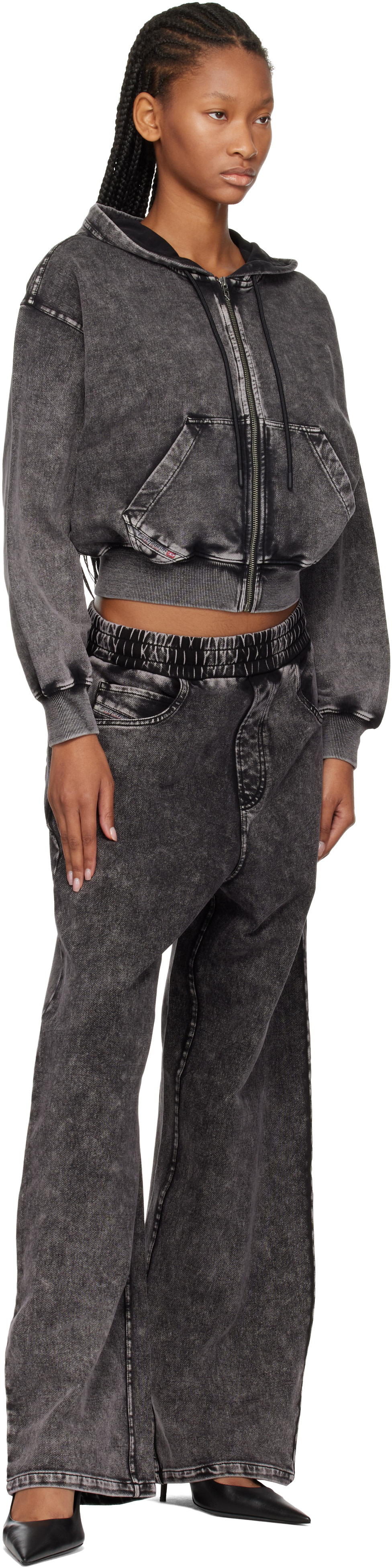 Diesel - Gray Denim Effect Sweatpants