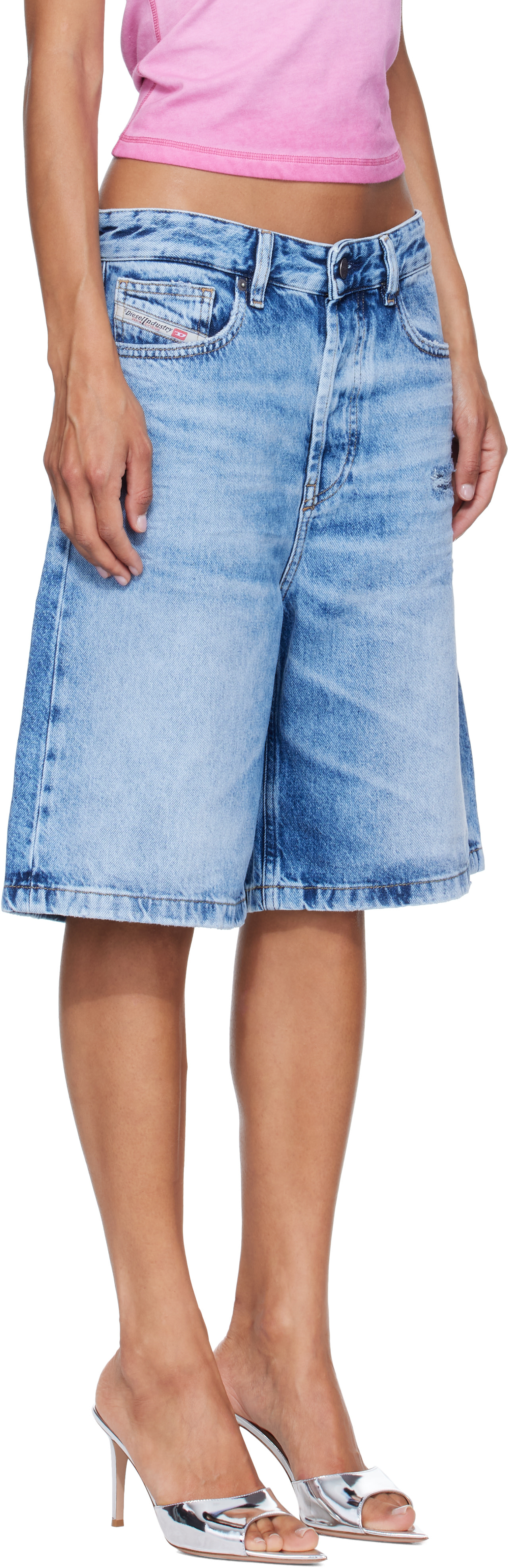 Diesel - Short décontracté bleu en denim