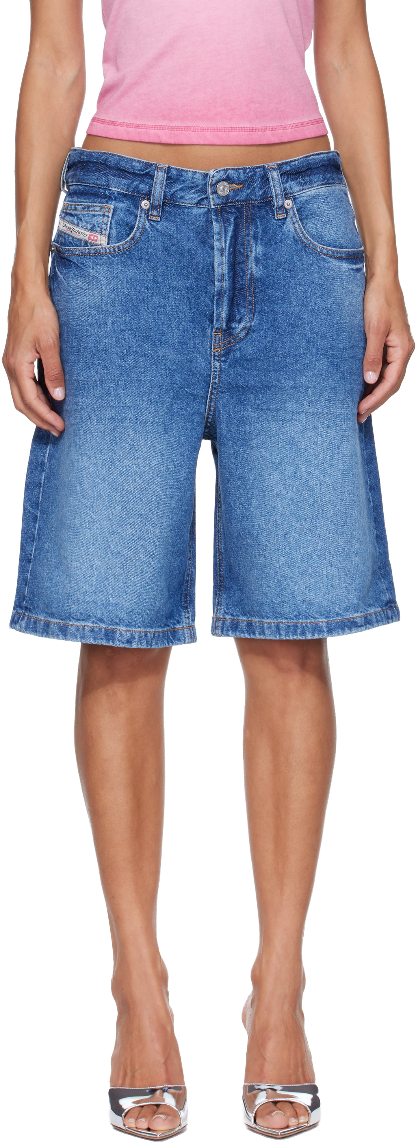 Diesel - Short Sire bleu en denim