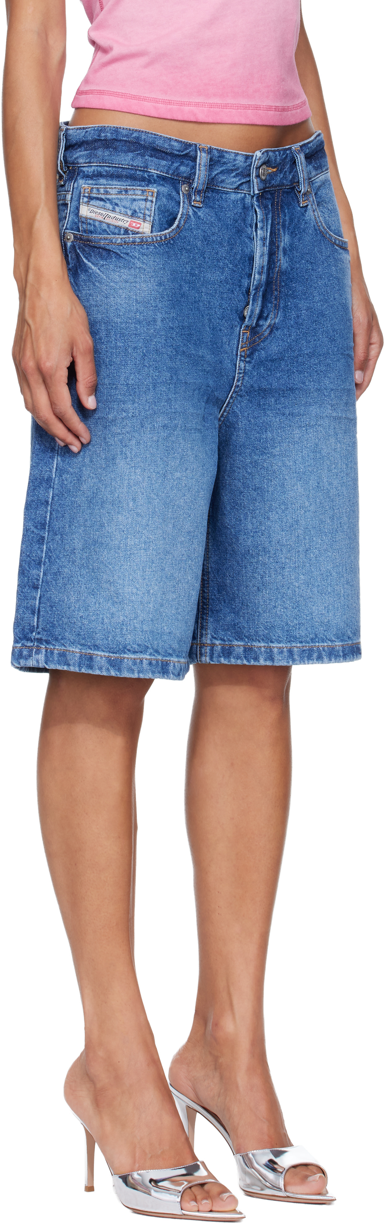 Diesel - Short Sire bleu en denim
