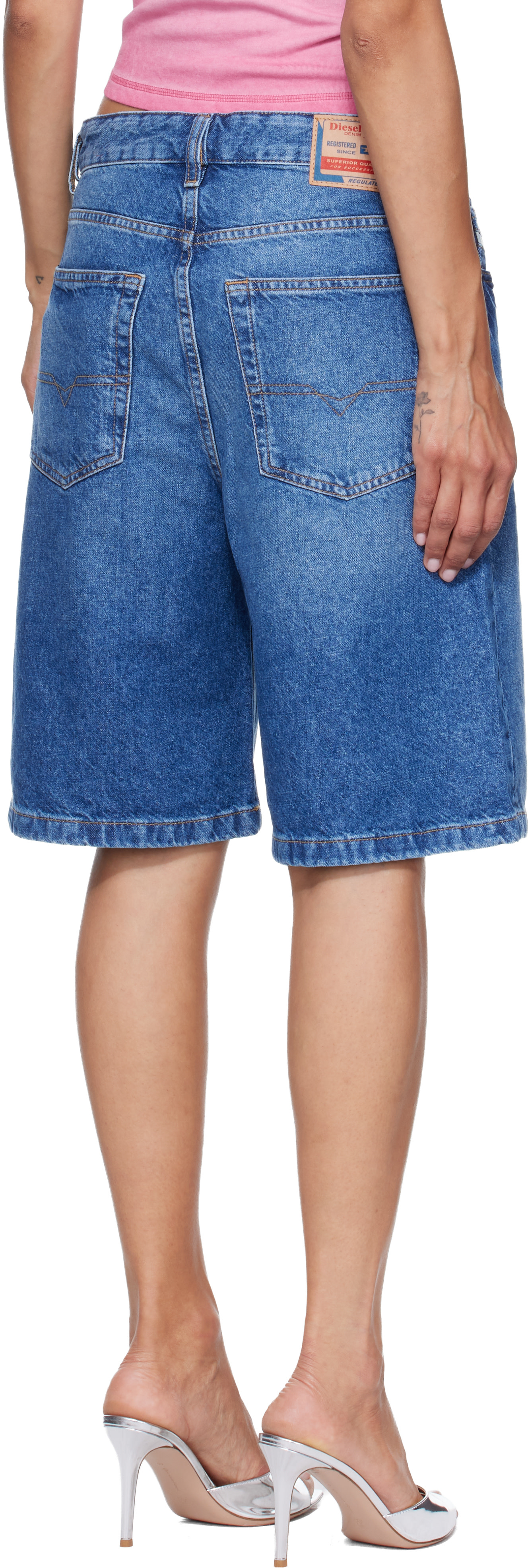 Diesel - Short Sire bleu en denim