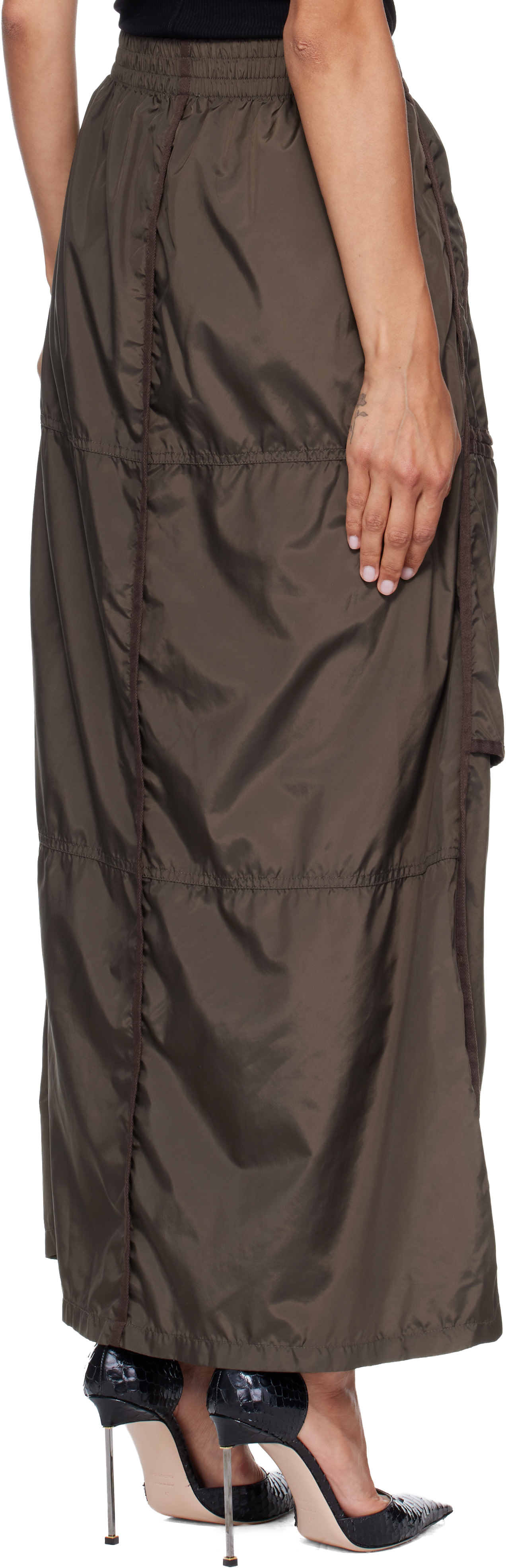 Diesel - Jupe longue coupe-vent kaki