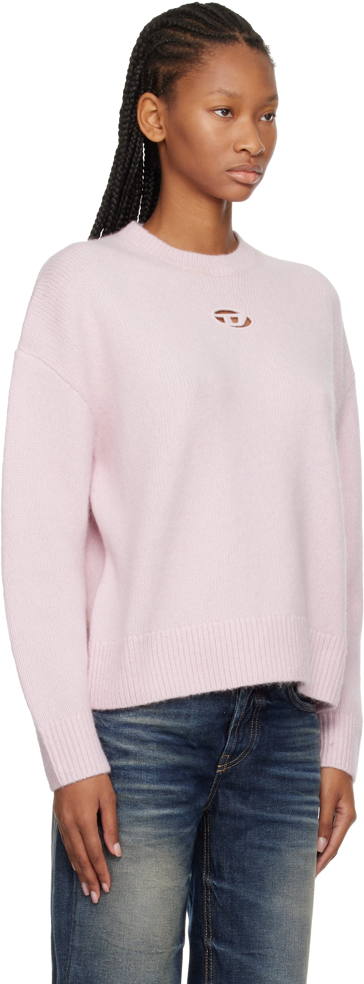 Diesel - Pull rose en laine et alpaga