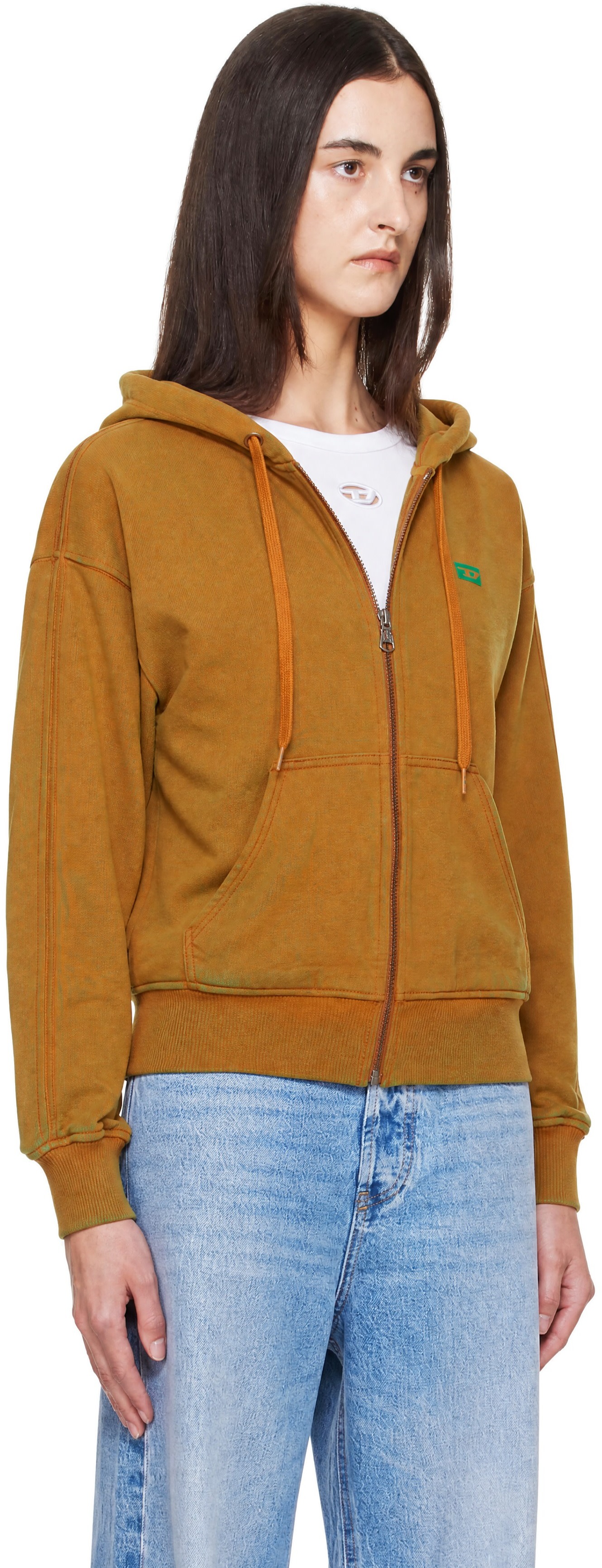 Diesel - Pull à capuche F-Bind orange