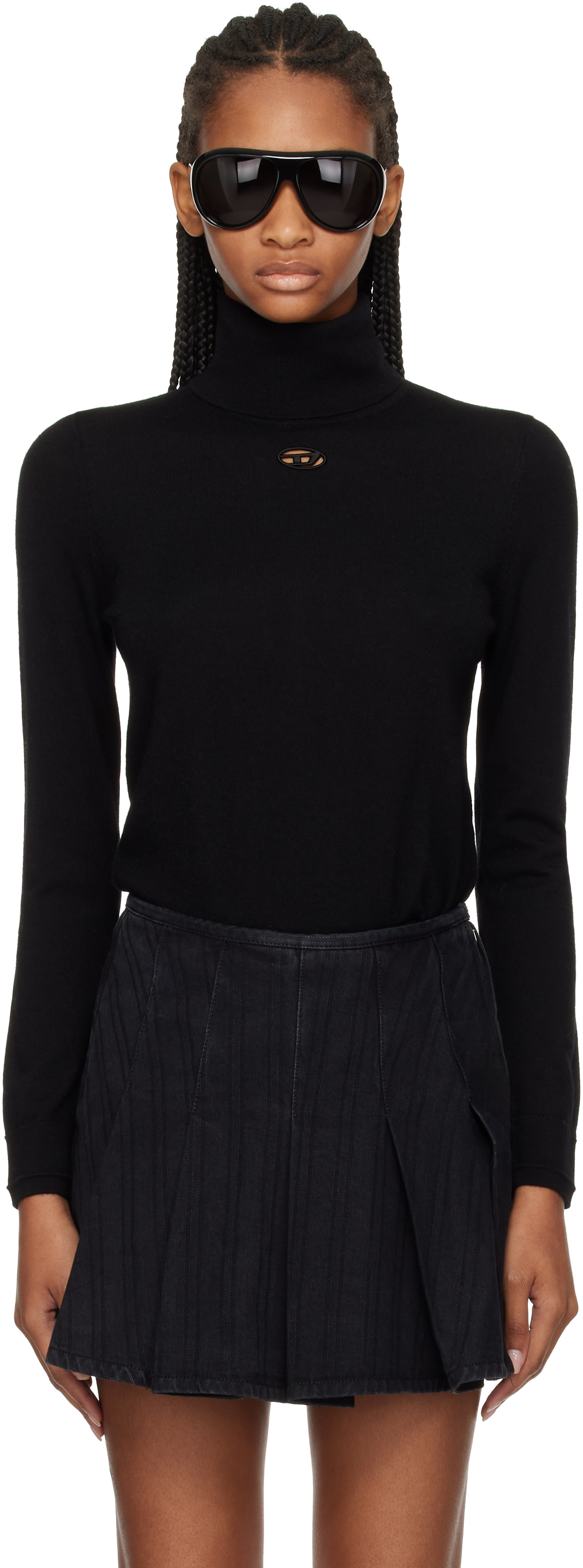 peaceminusone turtleneck PMOブラック タートルネック Diesel: ブラック M-Alinesa-Tn タートルネック | SSENSE 日本