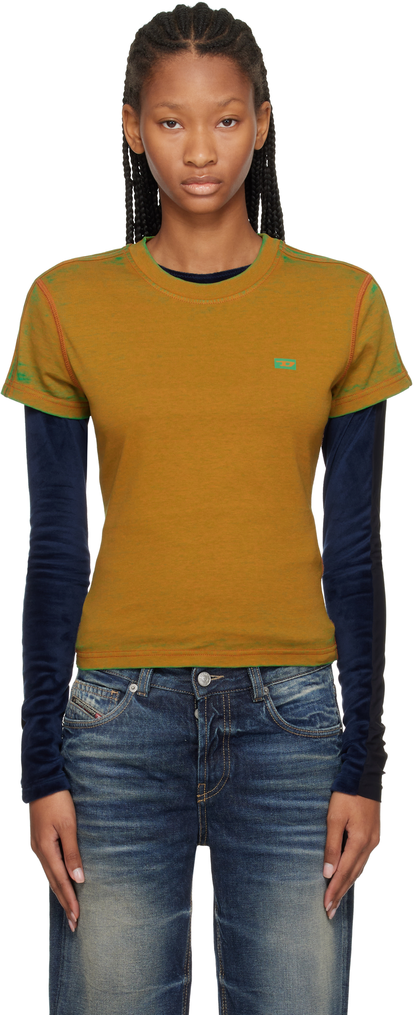 Diesel - T-shirt Dani brun clair