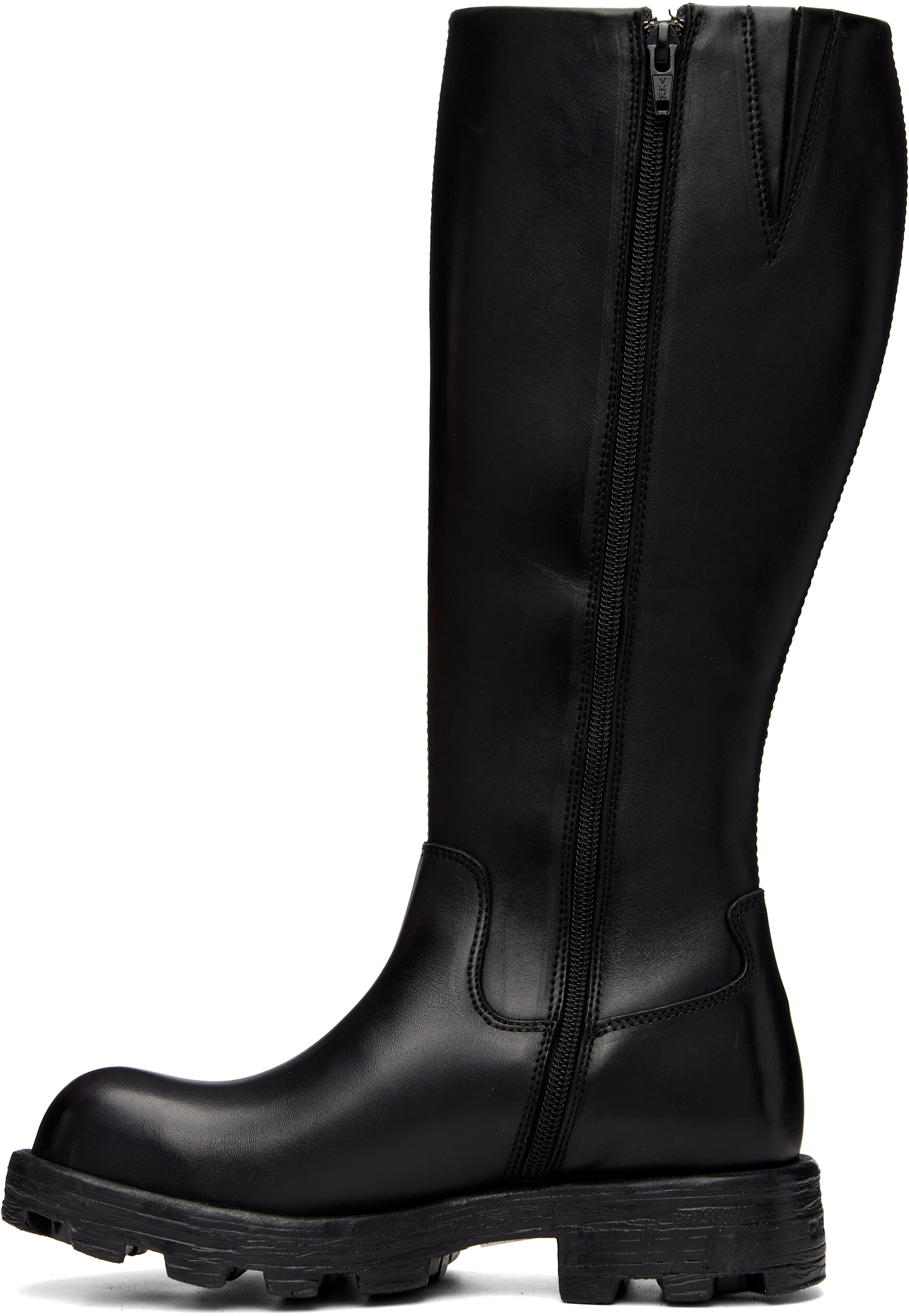 Diesel: ブラック D-Hammer-Leather ニーハイブーツ | SSENSE 日本