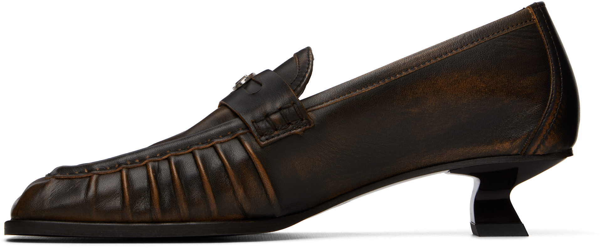 Diesel: Brown D-Amber Moc 30 Heels | SSENSE