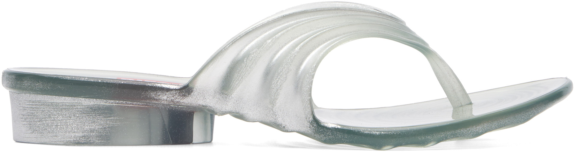 Diesel: Transparent Melissa Edition Sculptural Flip-Flops | SSENSE