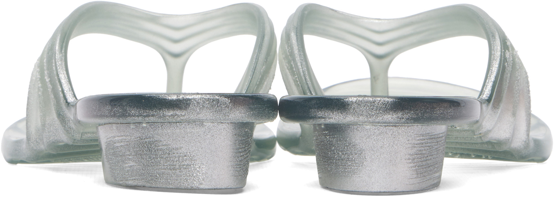 Diesel: Transparent Melissa Edition Sculptural Flip-Flops | SSENSE