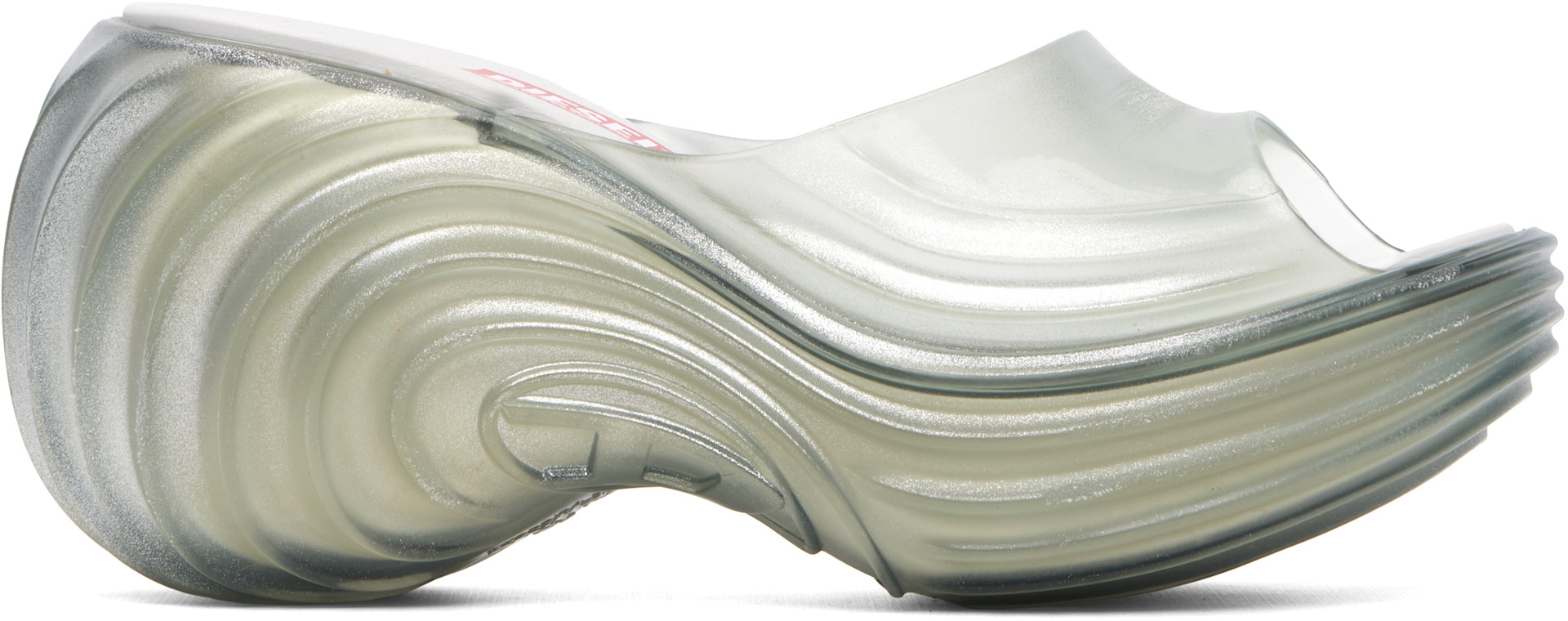 DIESEL × Melissa サンダル ミュール Diesel: トランスペアレント Melissaエディション プラットフォーム