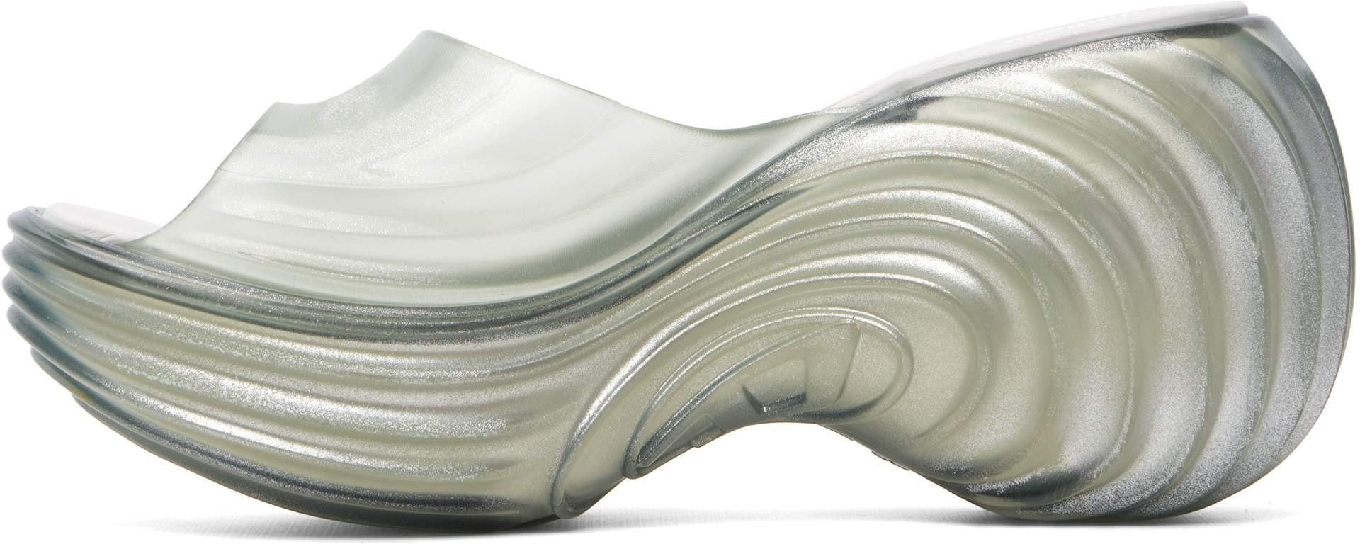 DIESEL × Melissa サンダル ミュール Diesel: トランスペアレント Melissaエディション プラットフォーム