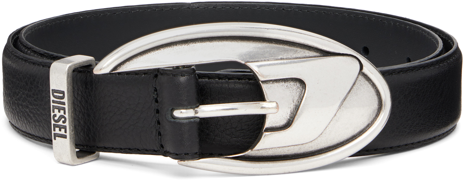 Diesel - Black 3cm Bonded Leather Belt