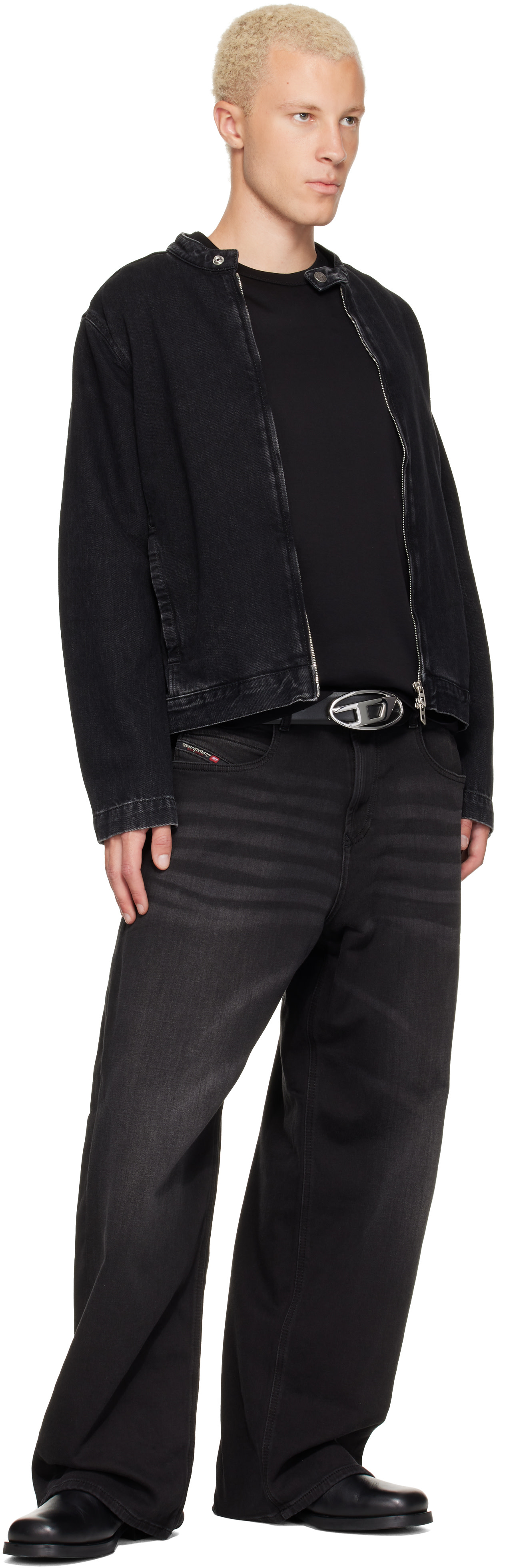 Diesel - Black 4cm Leather Belt