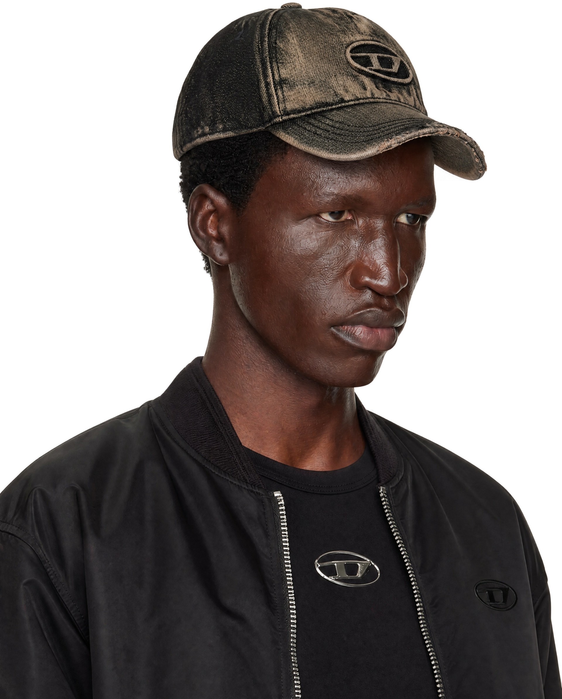 Diesel - Black Destroyed Denim Baseball Cap