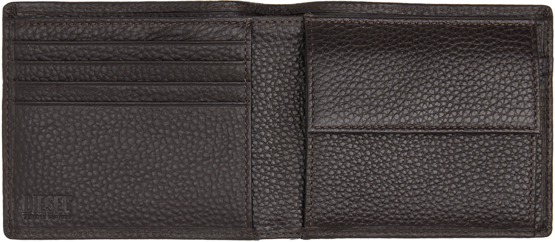 Diesel - Black Bi-Fold Grainy Leather Wallet