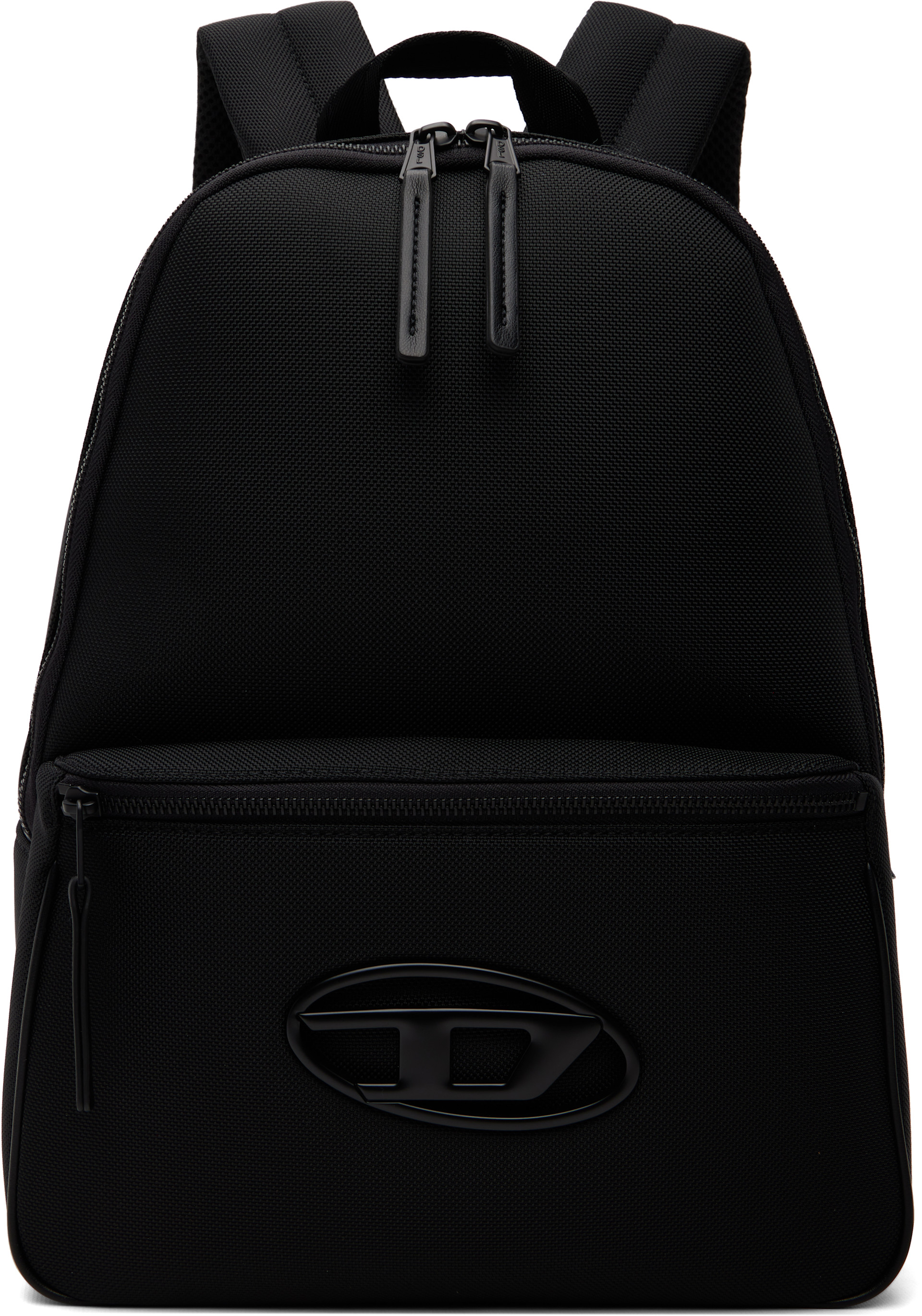 Diesel - Black Holi-D Nylon Oval D Logo Backpack