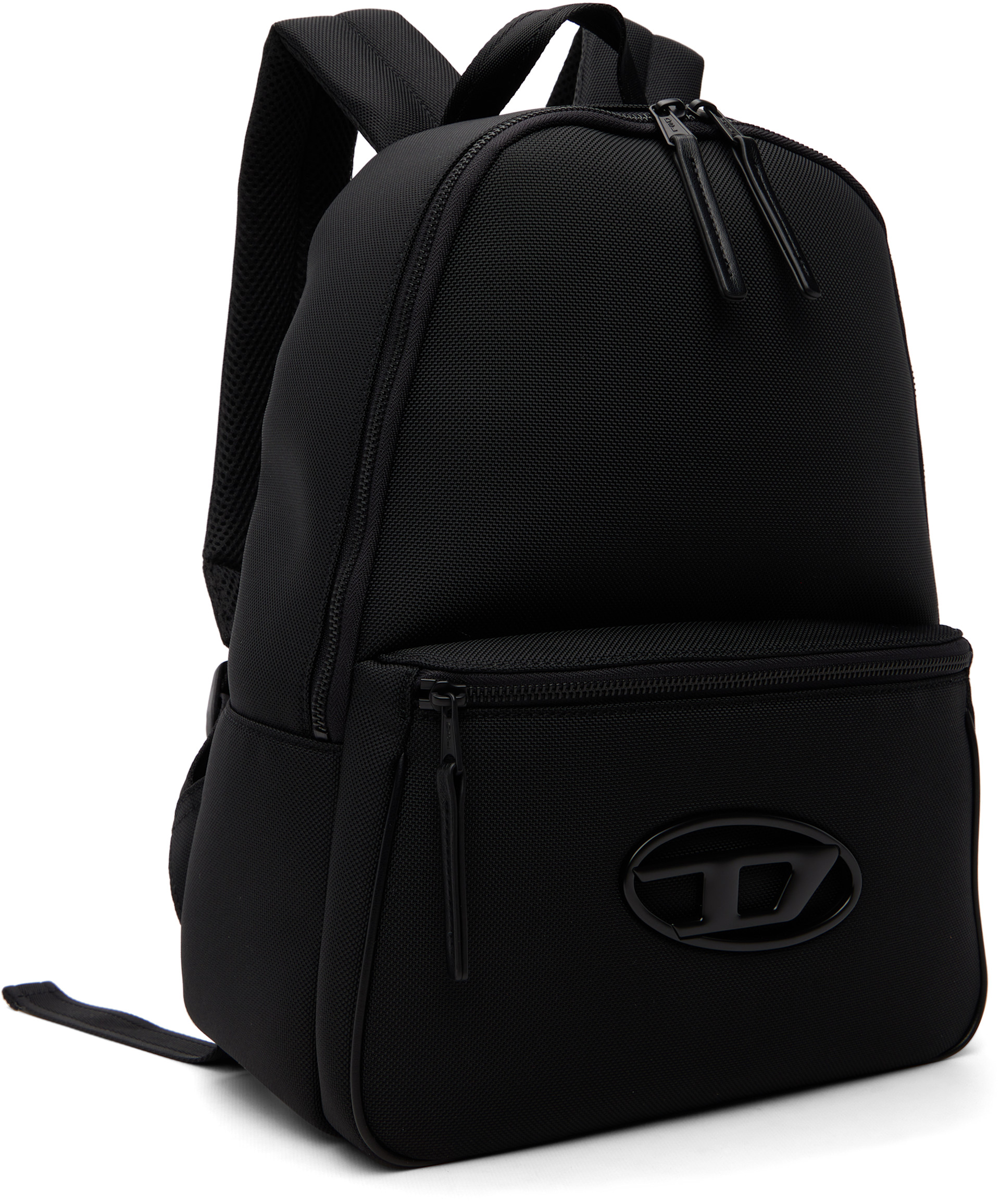 Diesel - Black Holi-D Nylon Oval D Logo Backpack