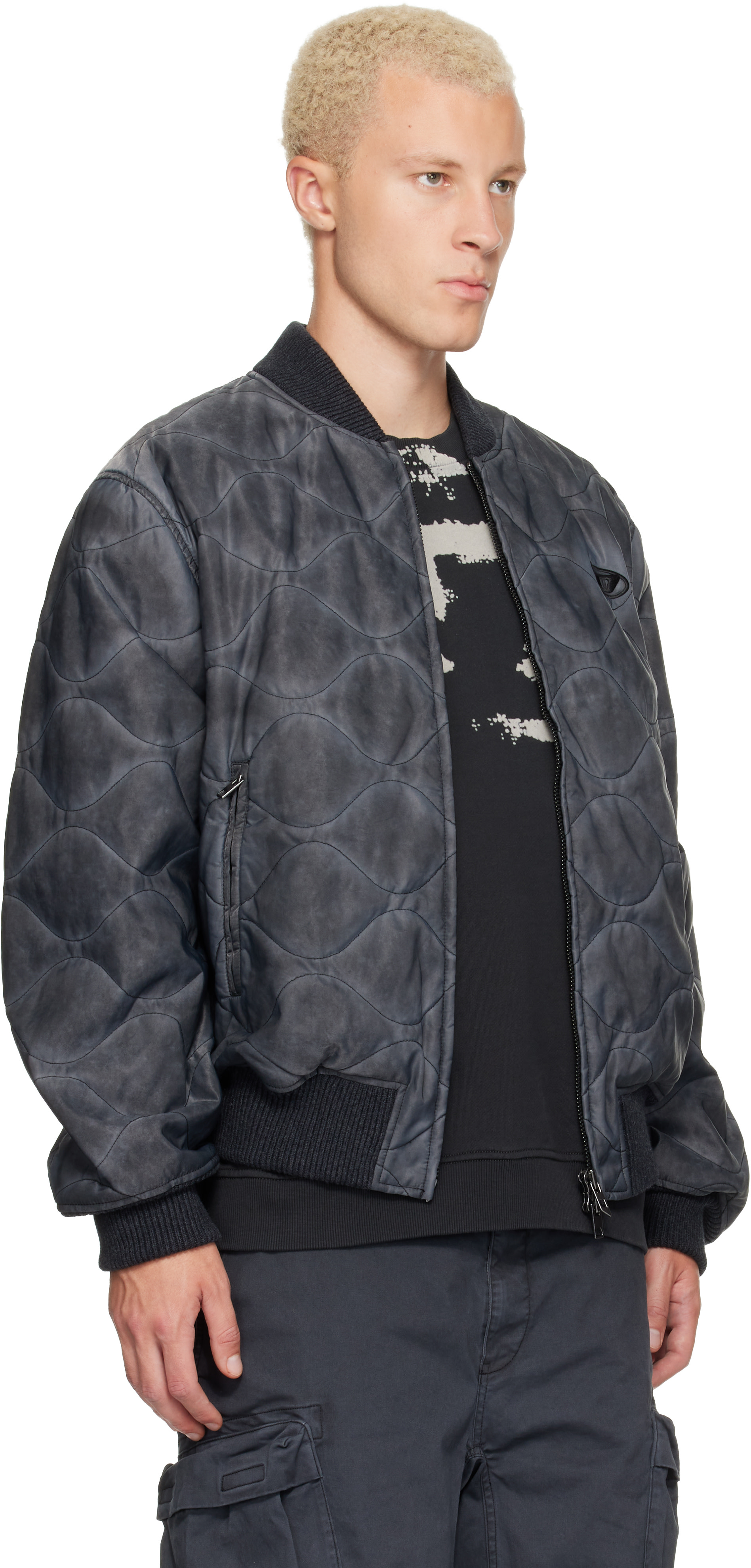 Diesel - Blouson aviateur Type gris