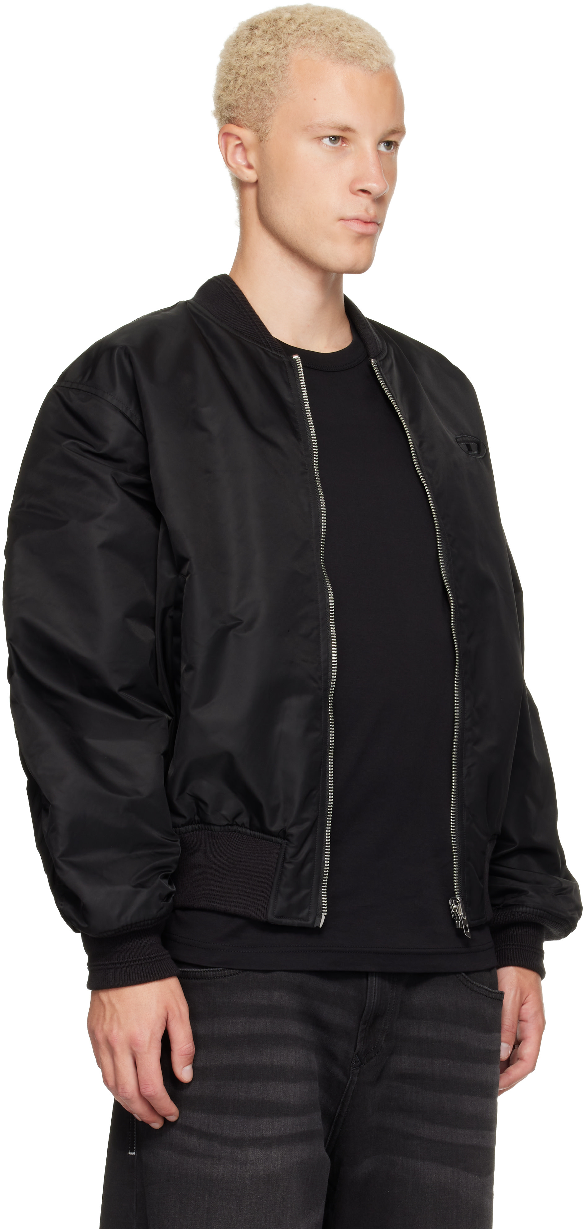 Diesel - Black W-Type-D1 Reversible Bomber Jacket