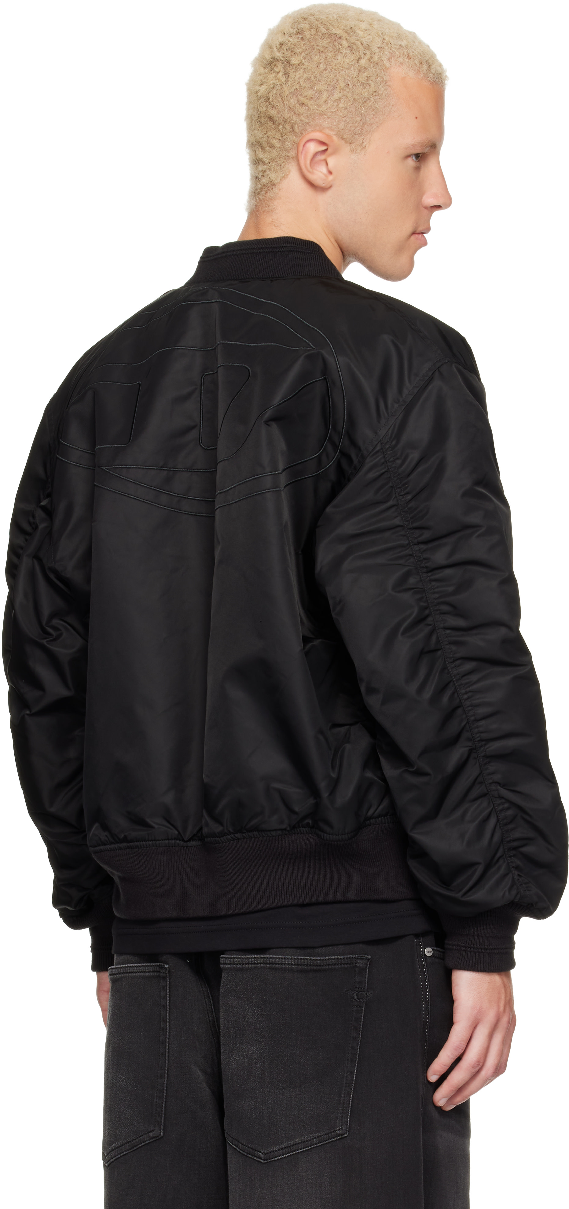 Diesel - Black W-Type-D1 Reversible Bomber Jacket