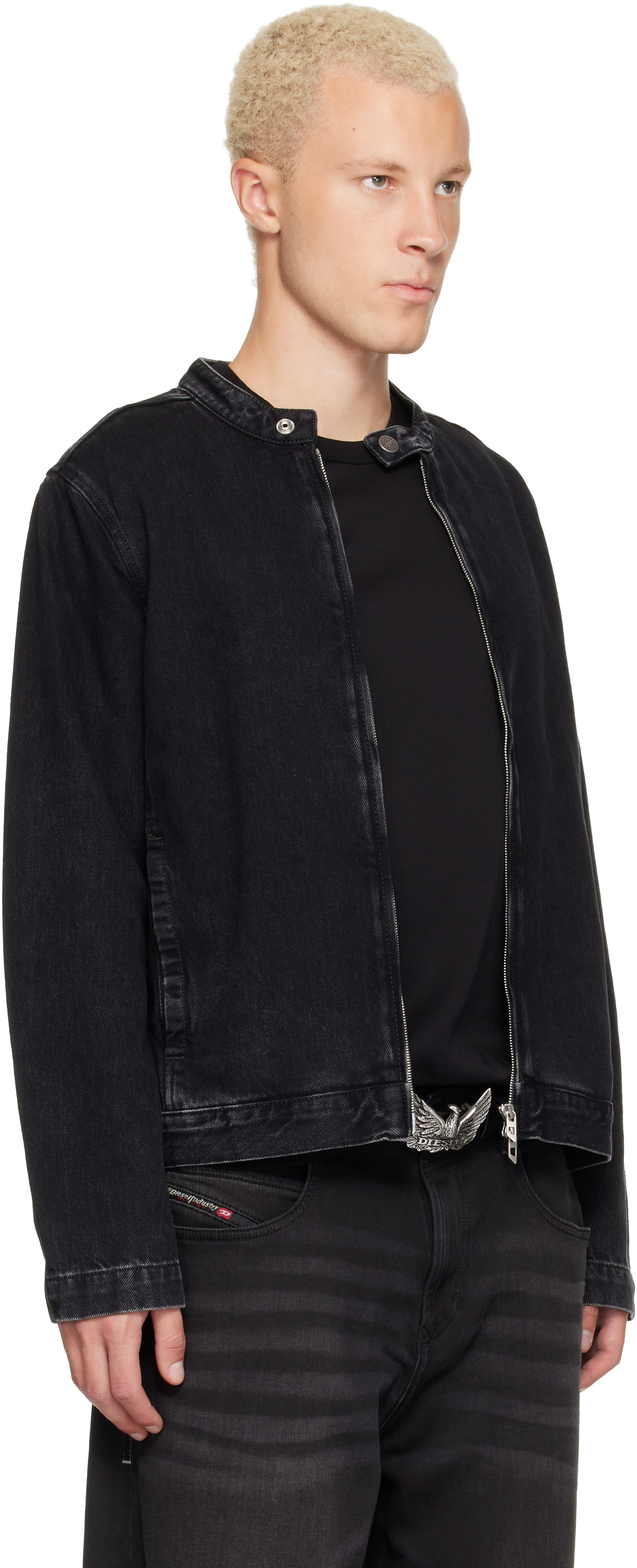 Diesel - Blouson Glory noir en denim