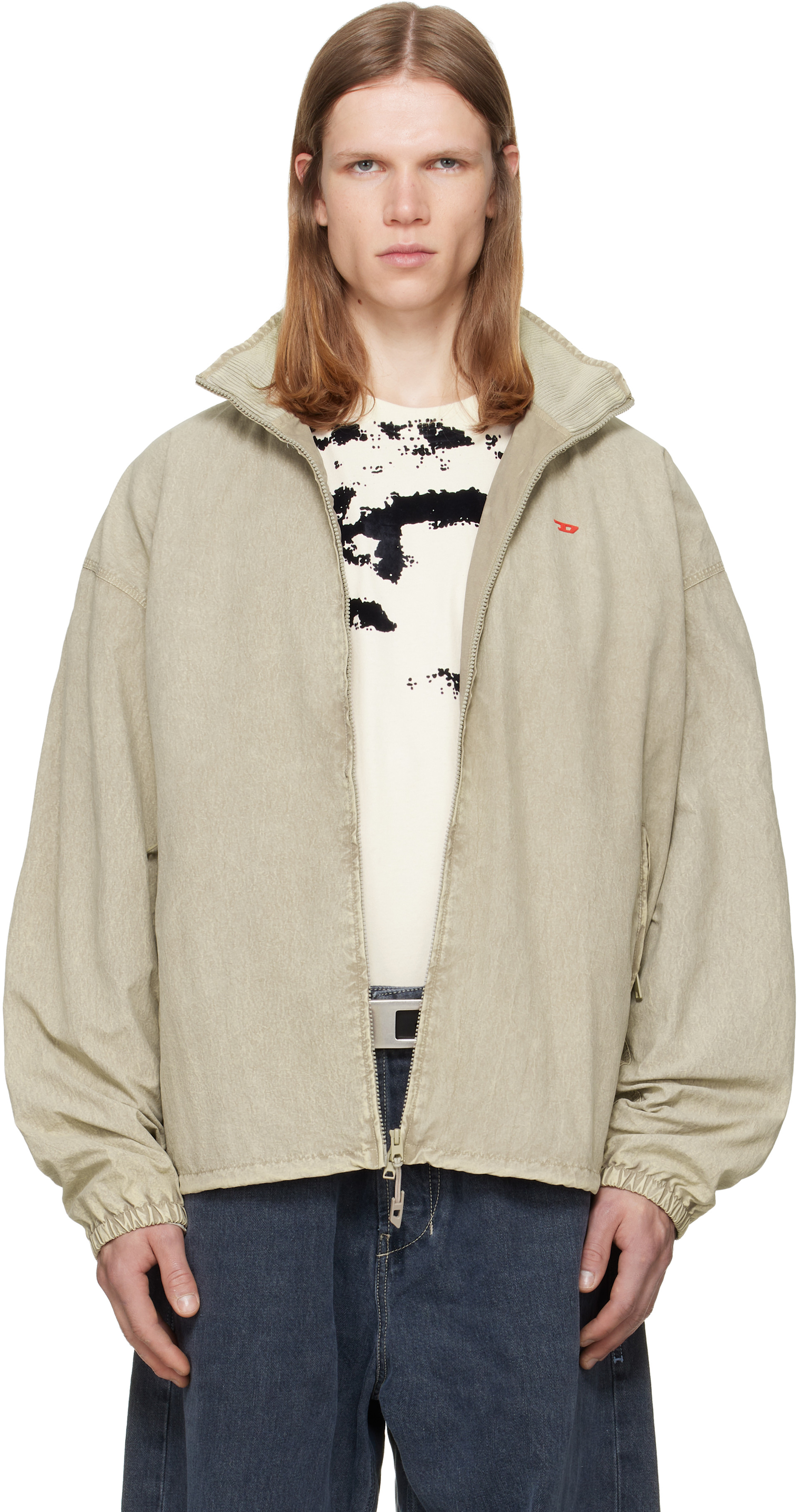 Diesel - Beige Treated Taslan Jacket