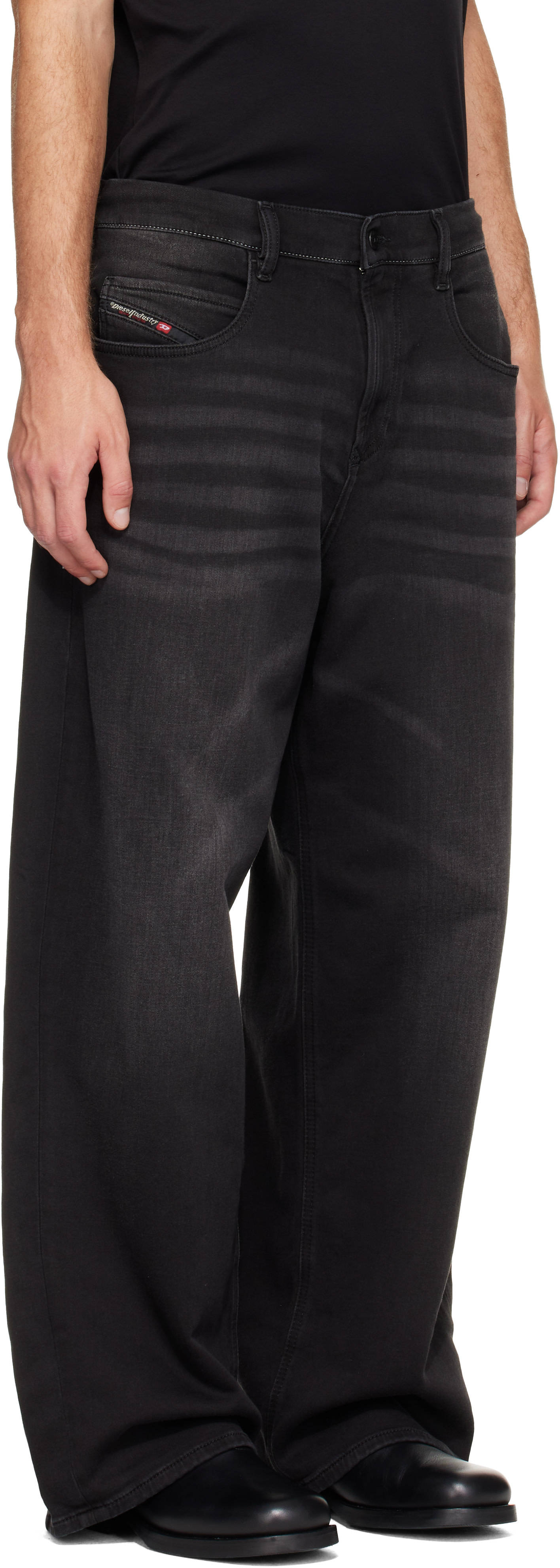 Diesel: Black 2097 D-Enim-M Joggjeans Trousers | SSENSE