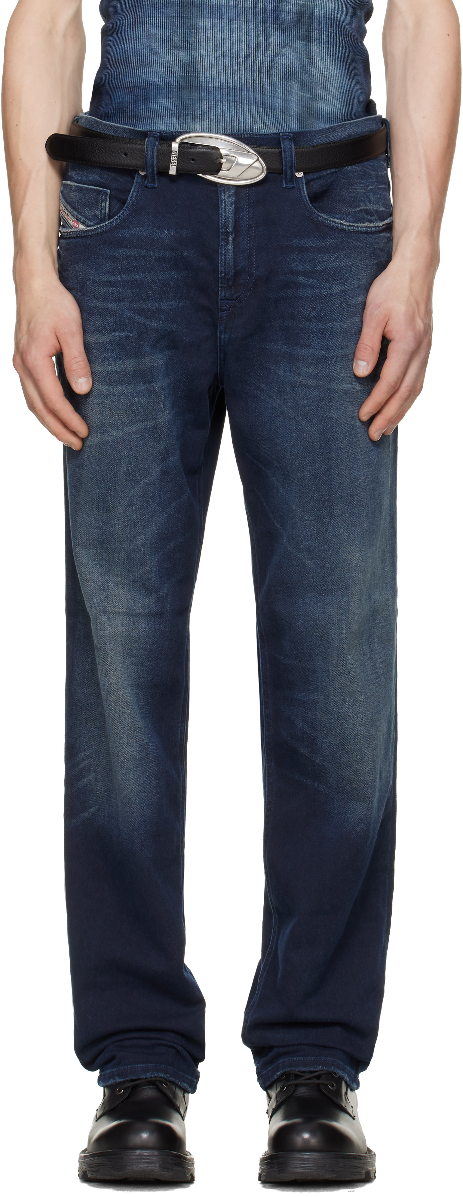 Diesel: ブルー Regular Regular Waist 2090 D-Veekley ジョグジーンズ