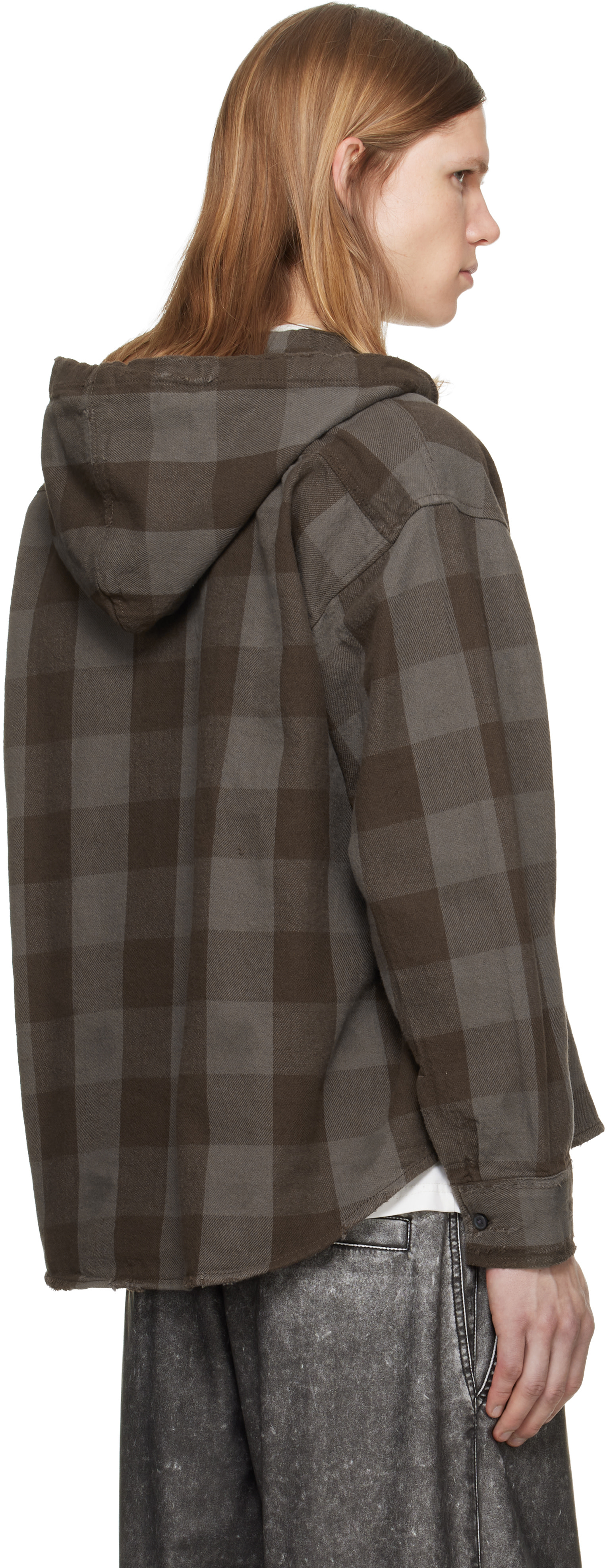 Diesel - Chemise Drum brune à capuche
