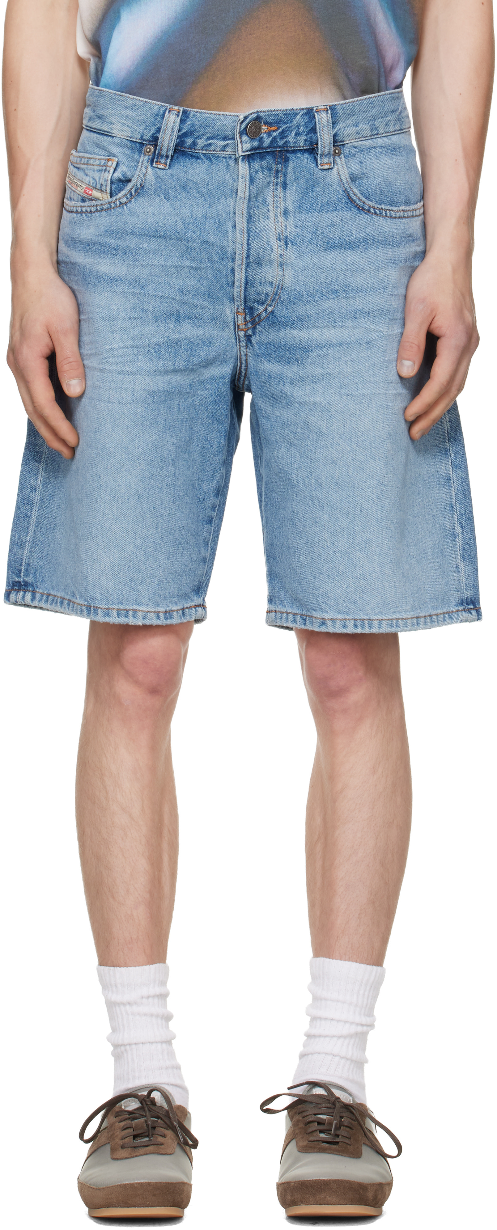 Diesel - Short bleu en denim