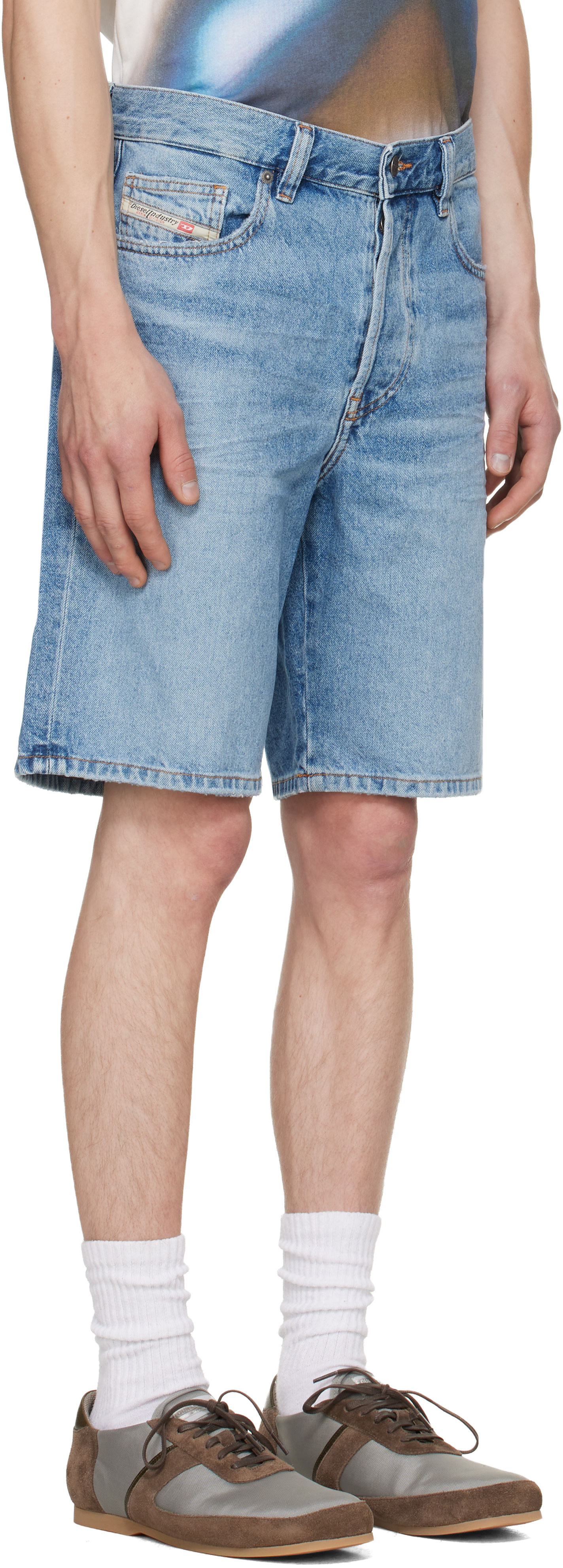 Diesel - Short bleu en denim