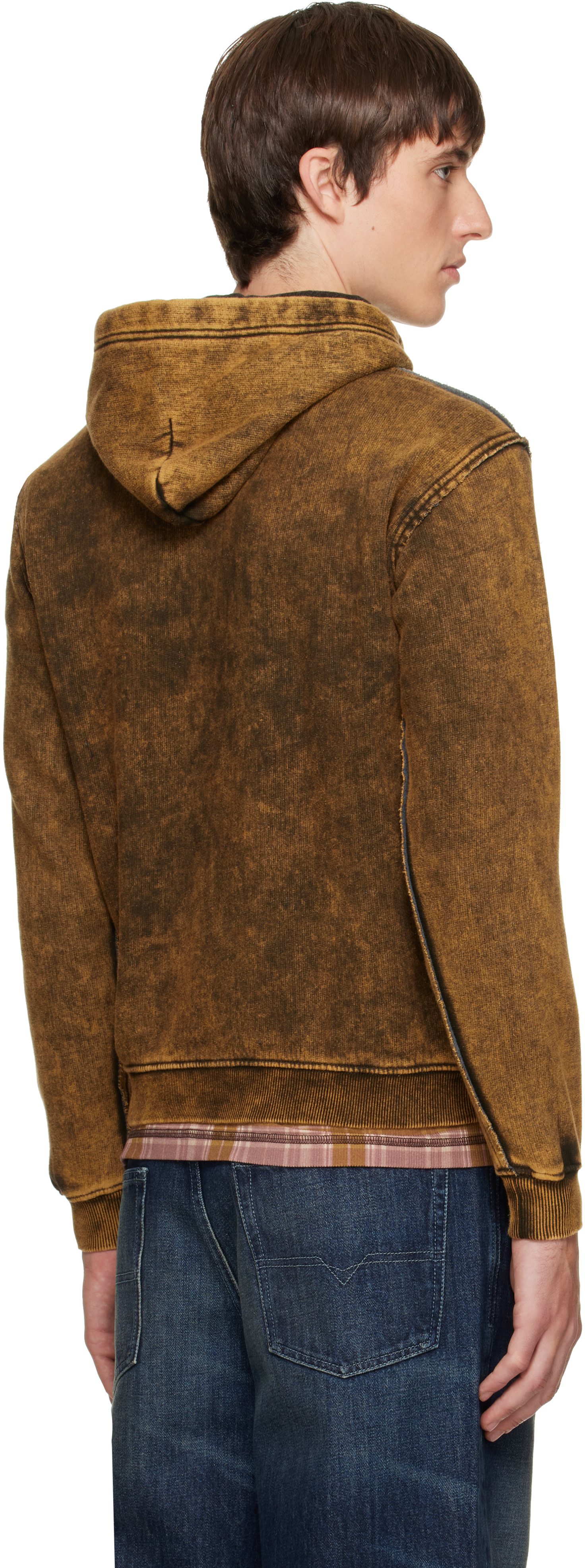 Diesel - Pull à capuche S-Normy-Raw brun