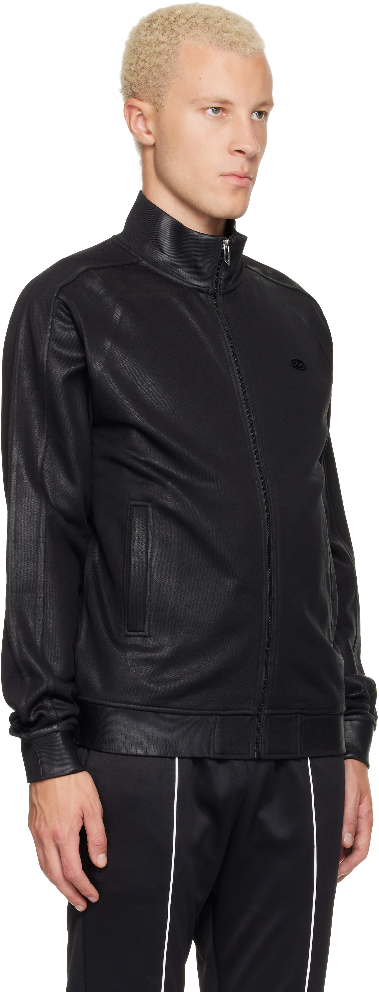Diesel - Pull Glossy noir à glissière