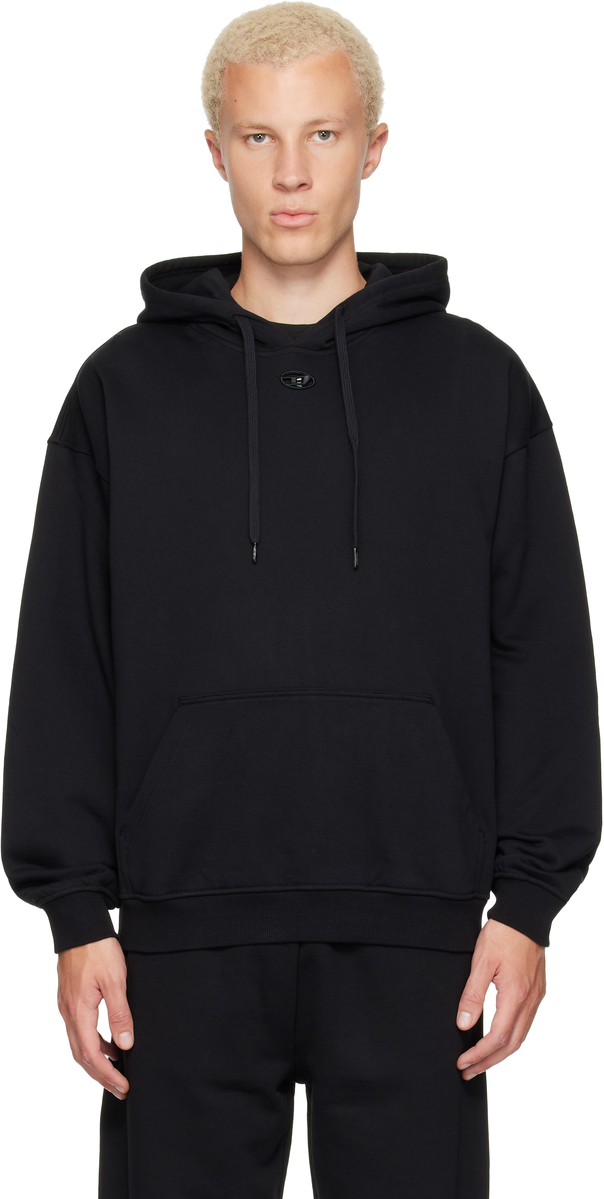 Diesel - Pull à capuche décontracté noir