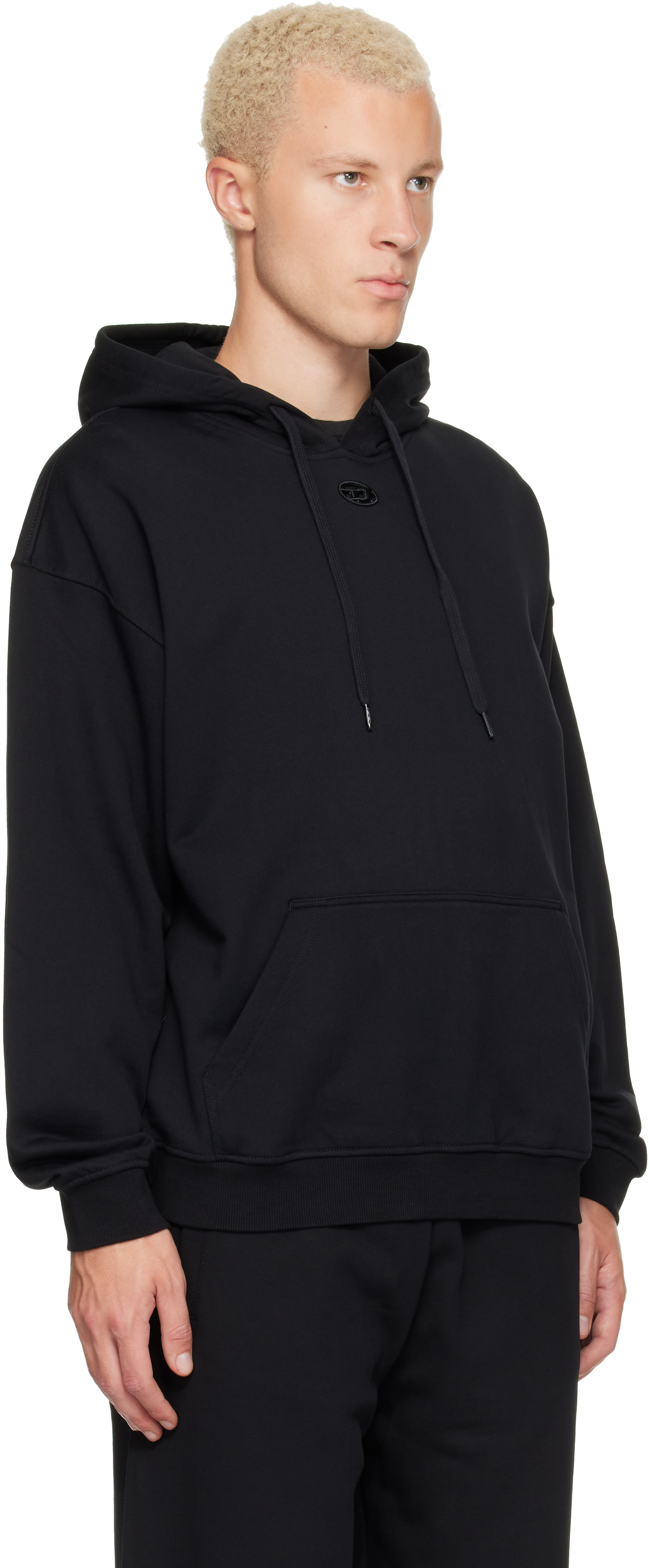 Diesel - Pull à capuche décontracté noir