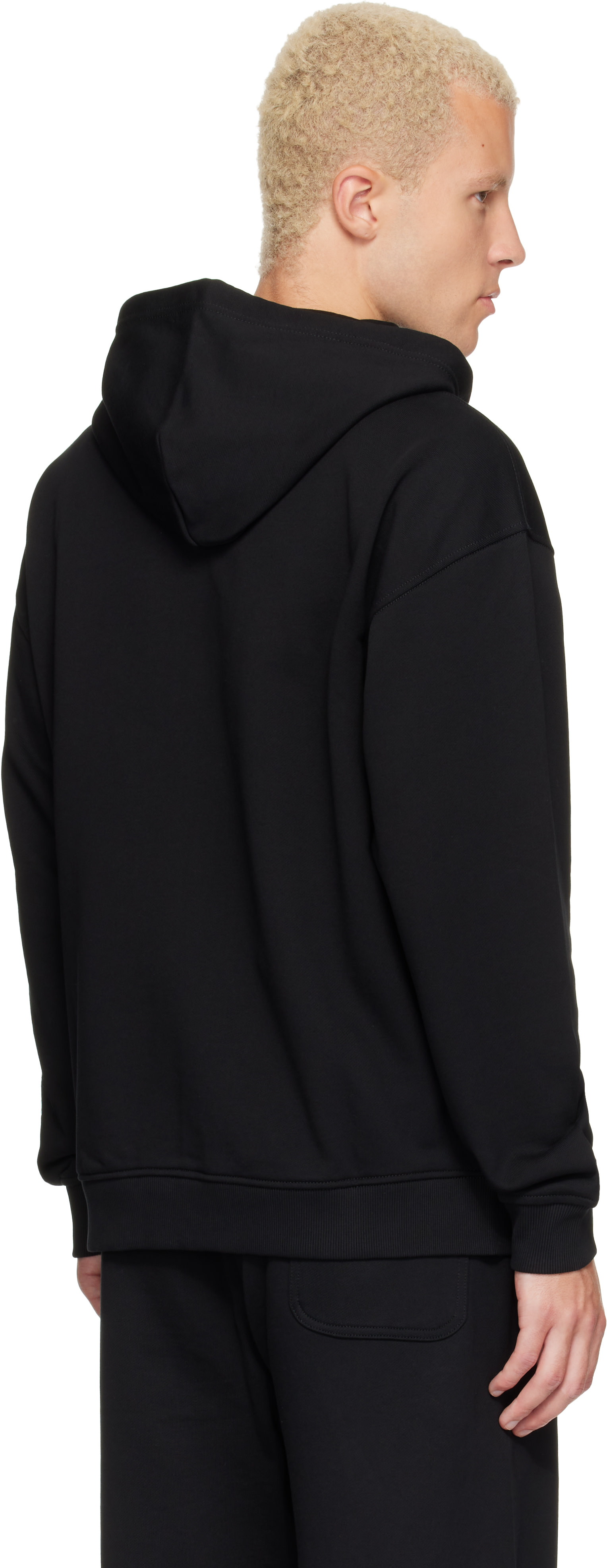 Diesel - Pull à capuche droit noir à glissière