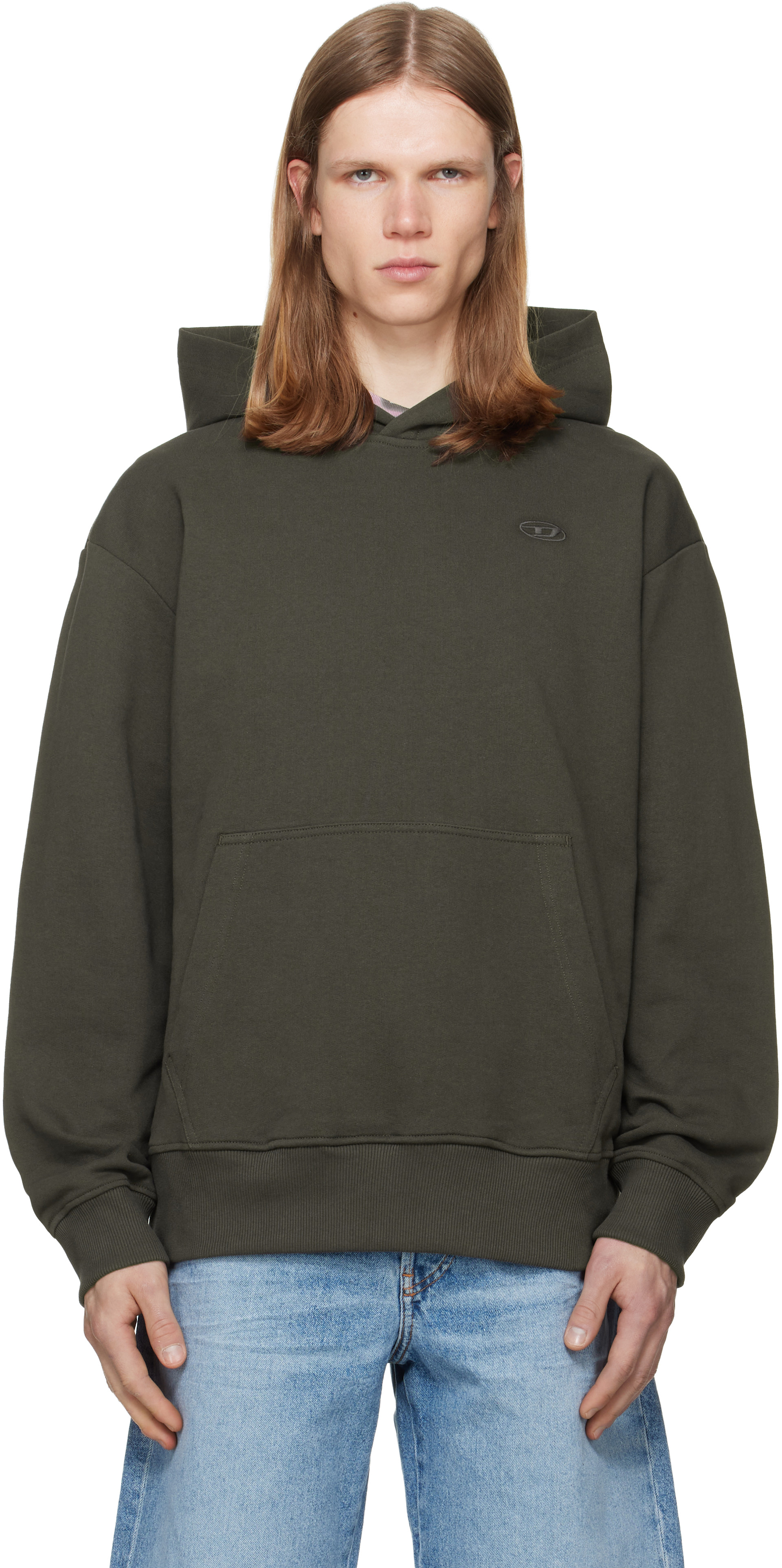 Diesel - Pull à capuche Macs-Megoval brun