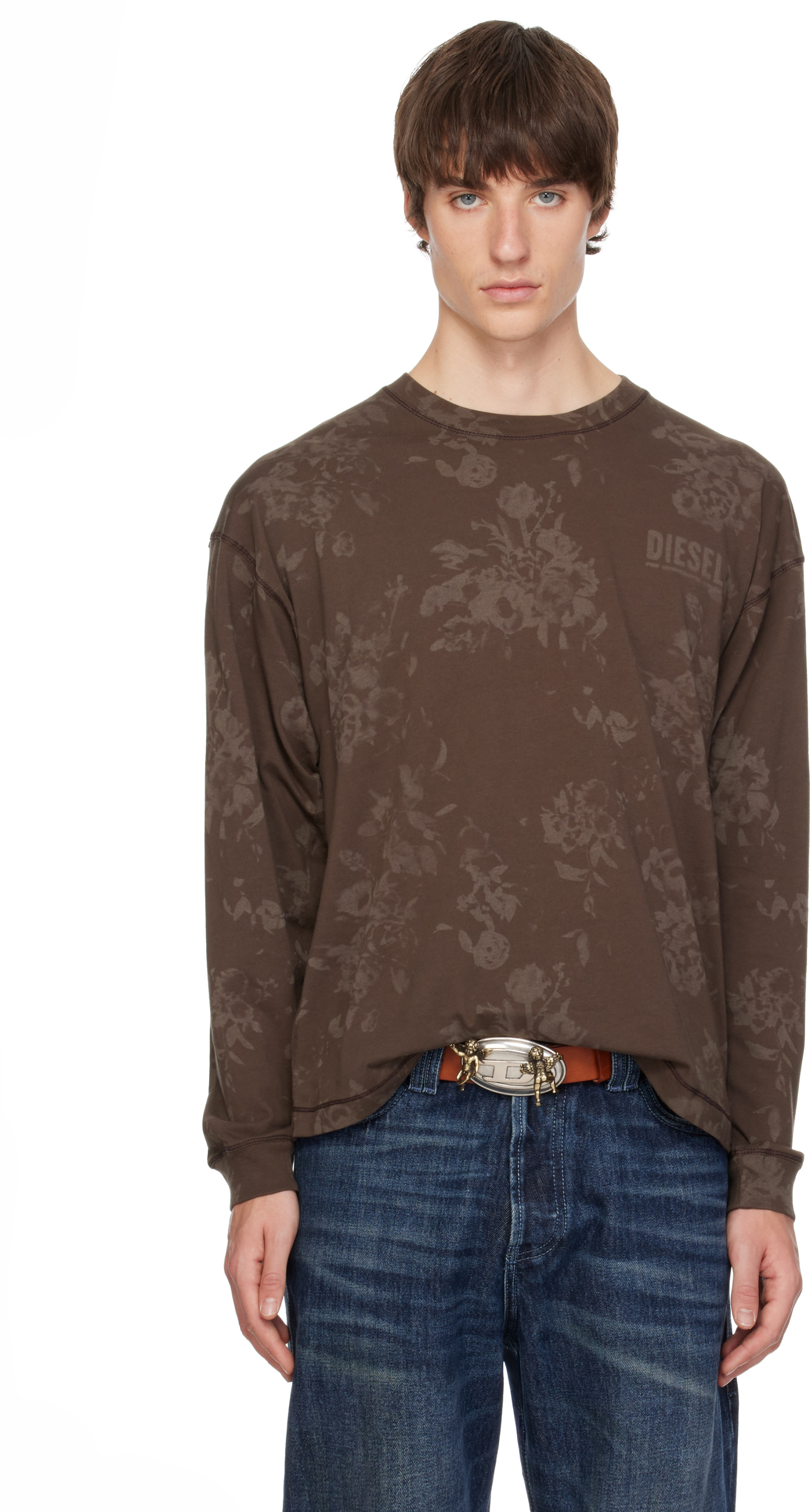 Diesel: Brown T-Boxt-LS-Not T-shirt | SSENSE