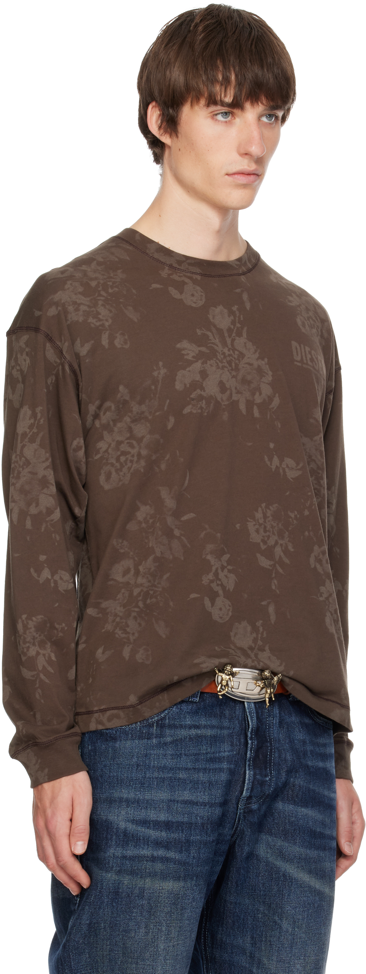 Diesel: Brown T-Boxt-LS-Not T-shirt | SSENSE