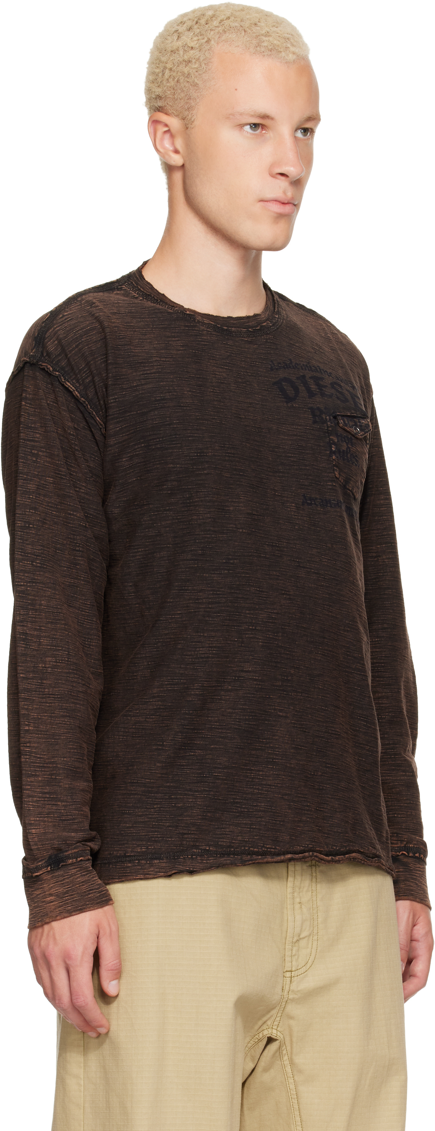 Diesel: Brown T-Aldy Long Sleeve T-Shirt | SSENSE Denmark