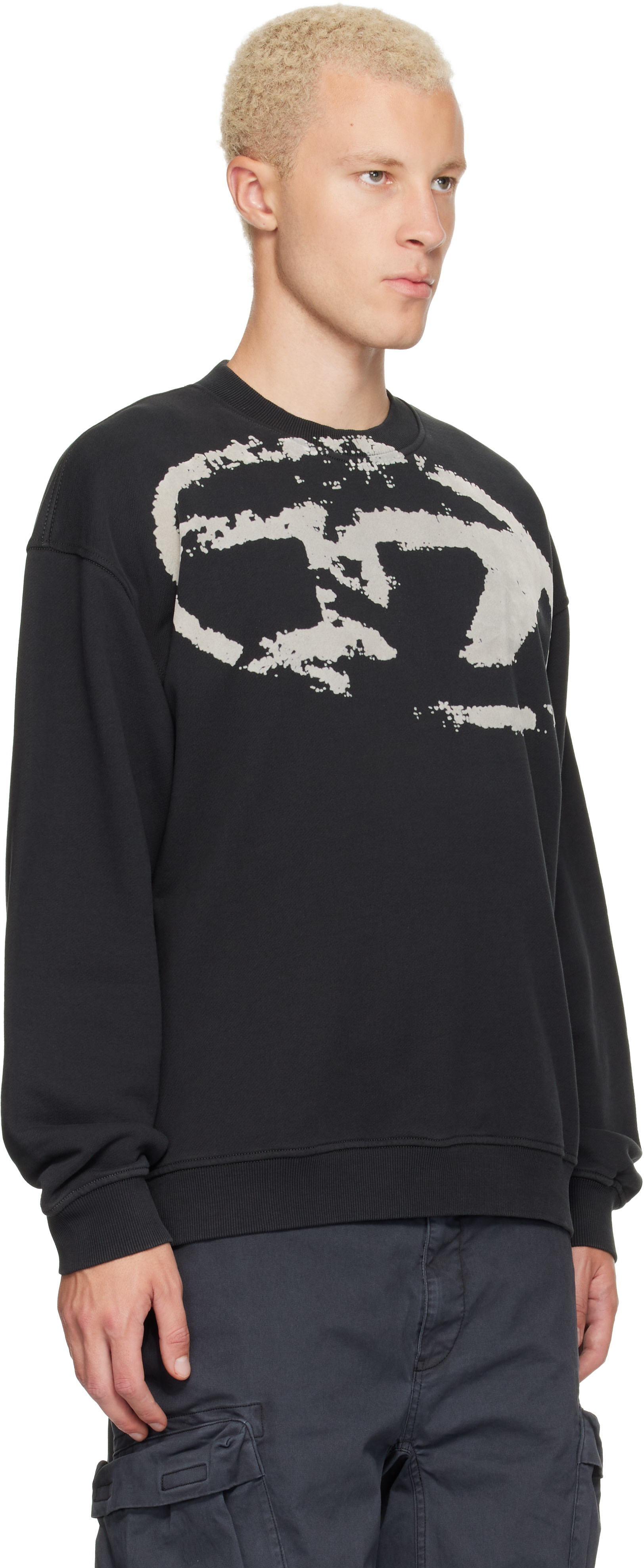 Diesel - Pull molletonné droit N5 gris