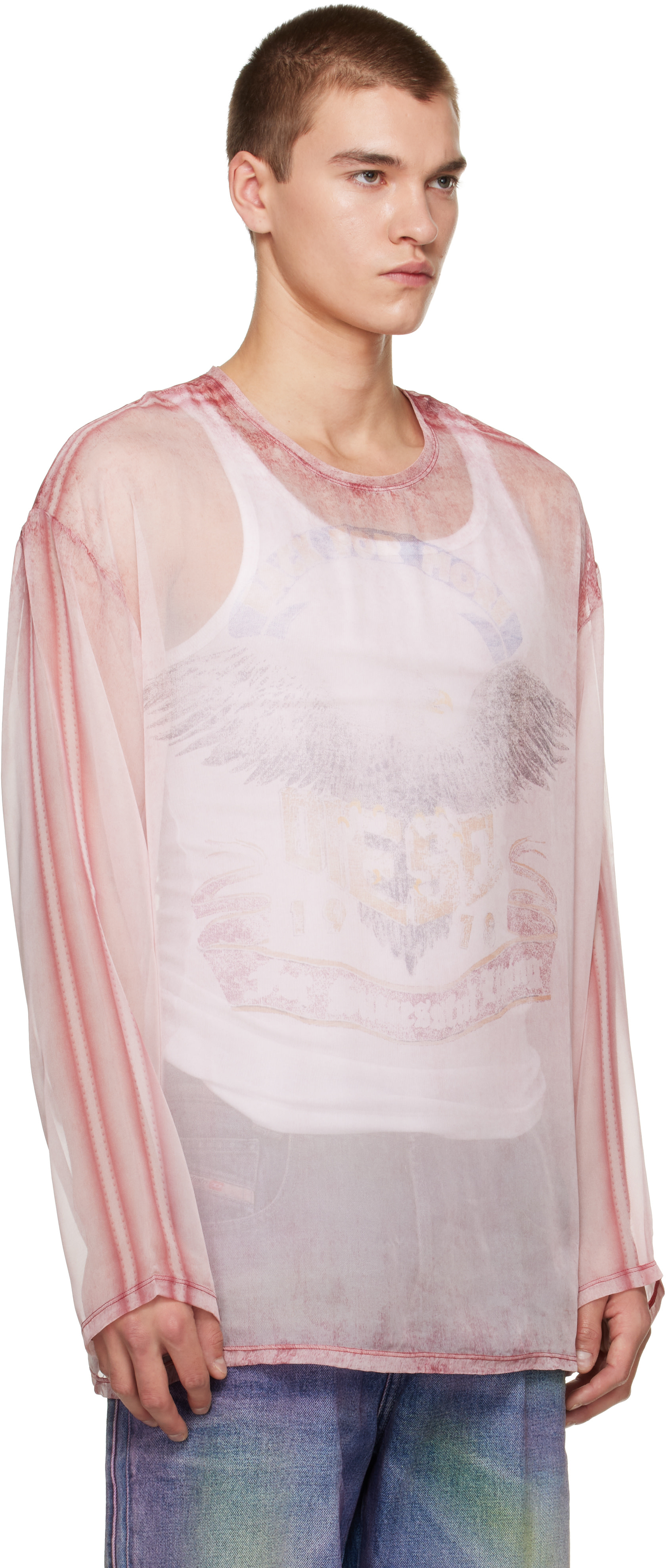 Diesel - Pink T-DoubleX-LS Top