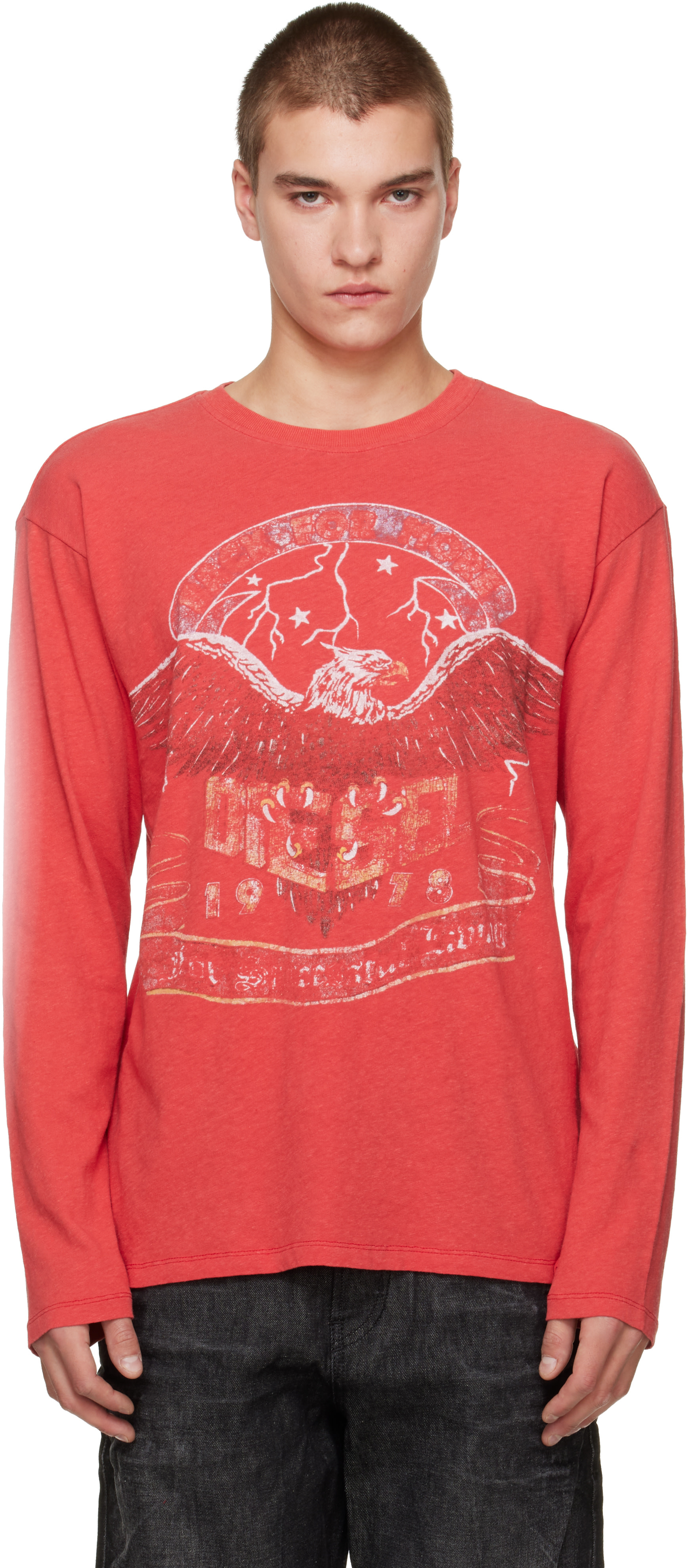 Diesel - Red T-Geri-LS T-shirt