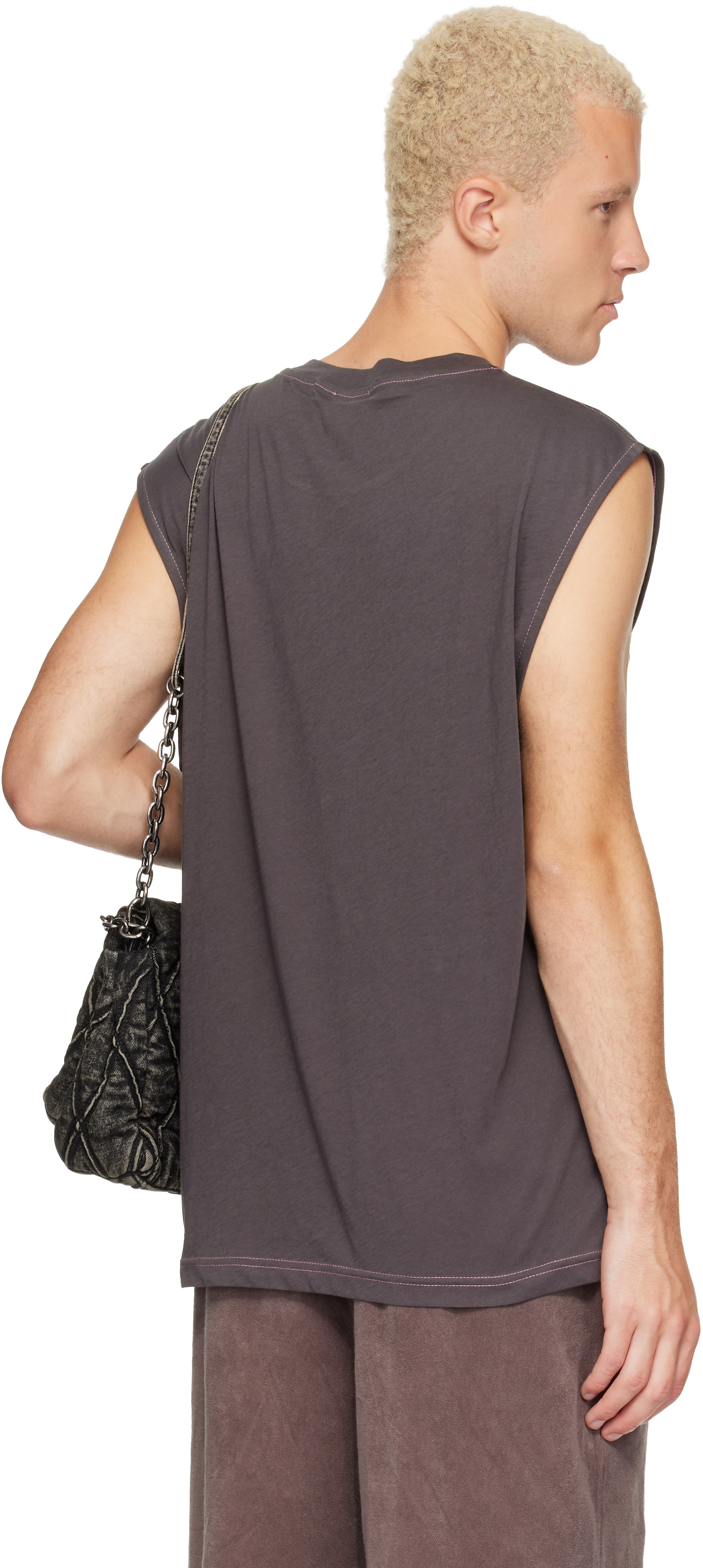 diesel タンクトップ Diesel: グレー Tonal Graphic タンクトップ | SSENSE 日本