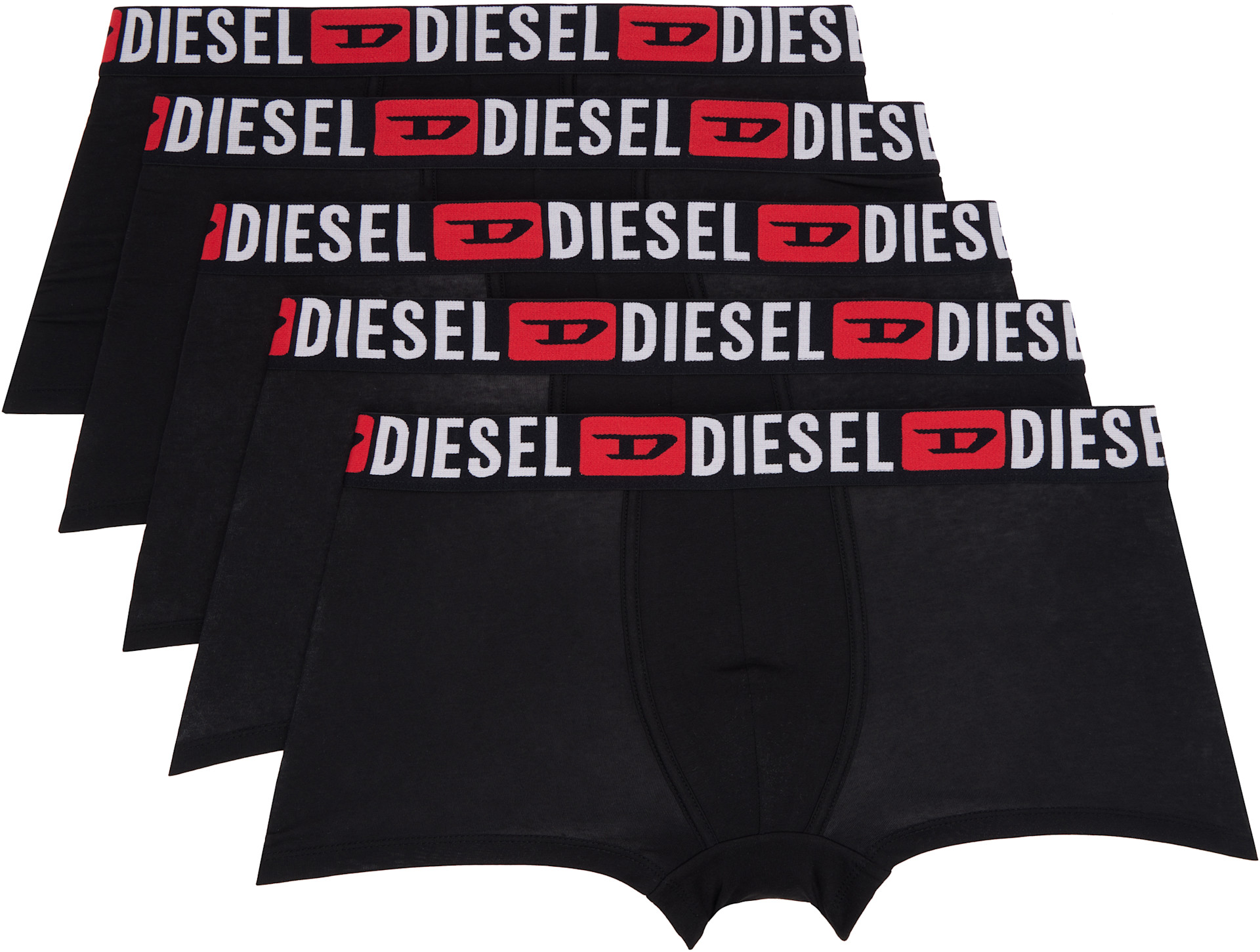 Diesel - Five-Pack Black Mix-Colour Boxer Briefs