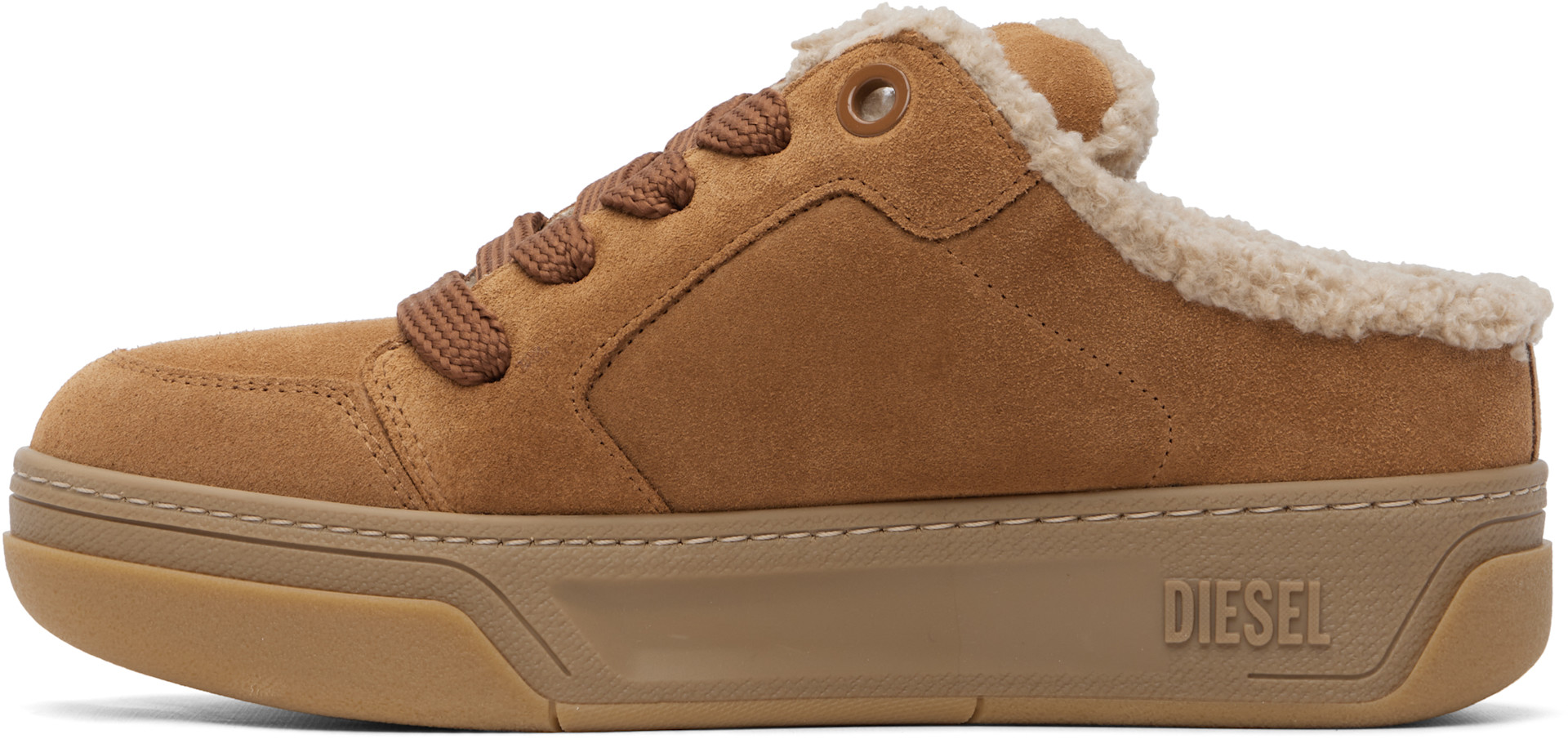 【美品】DIESEL　スニーカー　スエード　サイズ：US10／27cm Diesel: タン S-D-Ollie ミュールスニーカー | SSENSE 日本