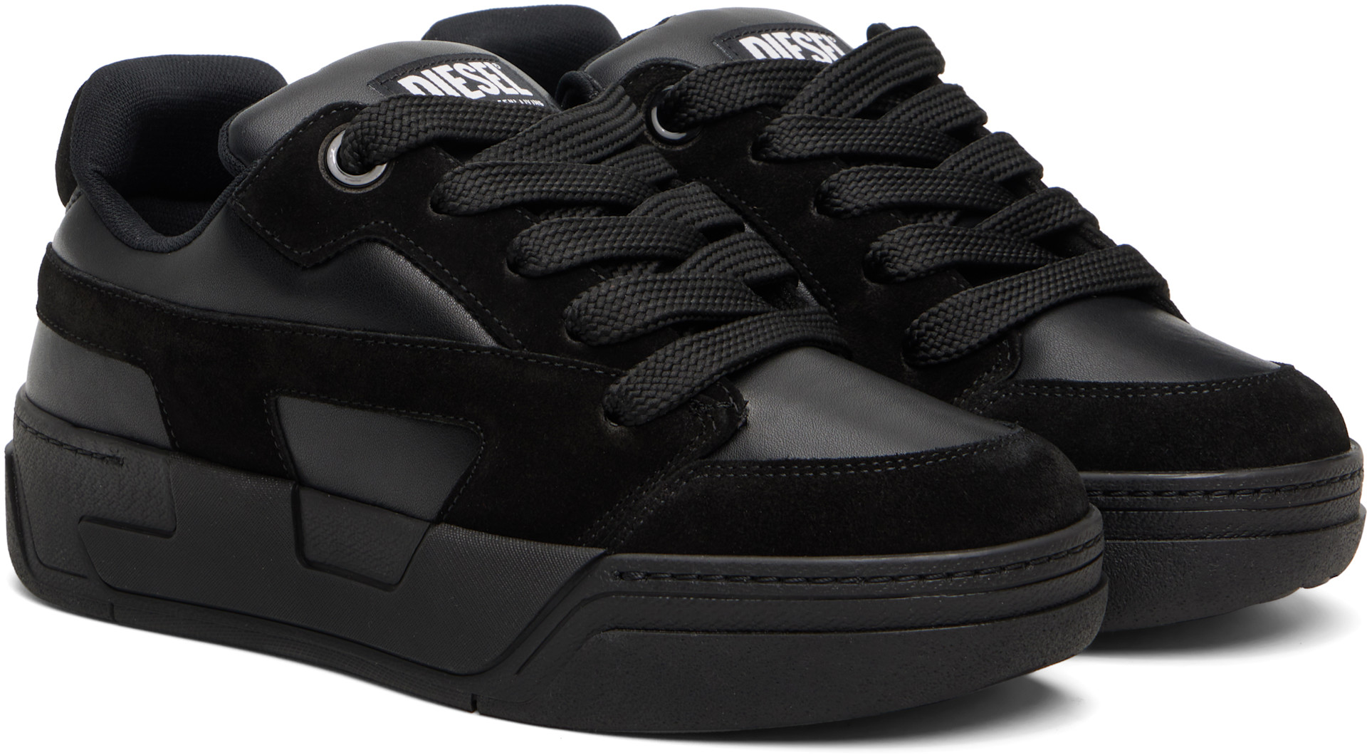 DIESEL スニーカー ブラック Diesel: ブラック D-Ollie-Monochrome スニーカー | SSENSE 日本