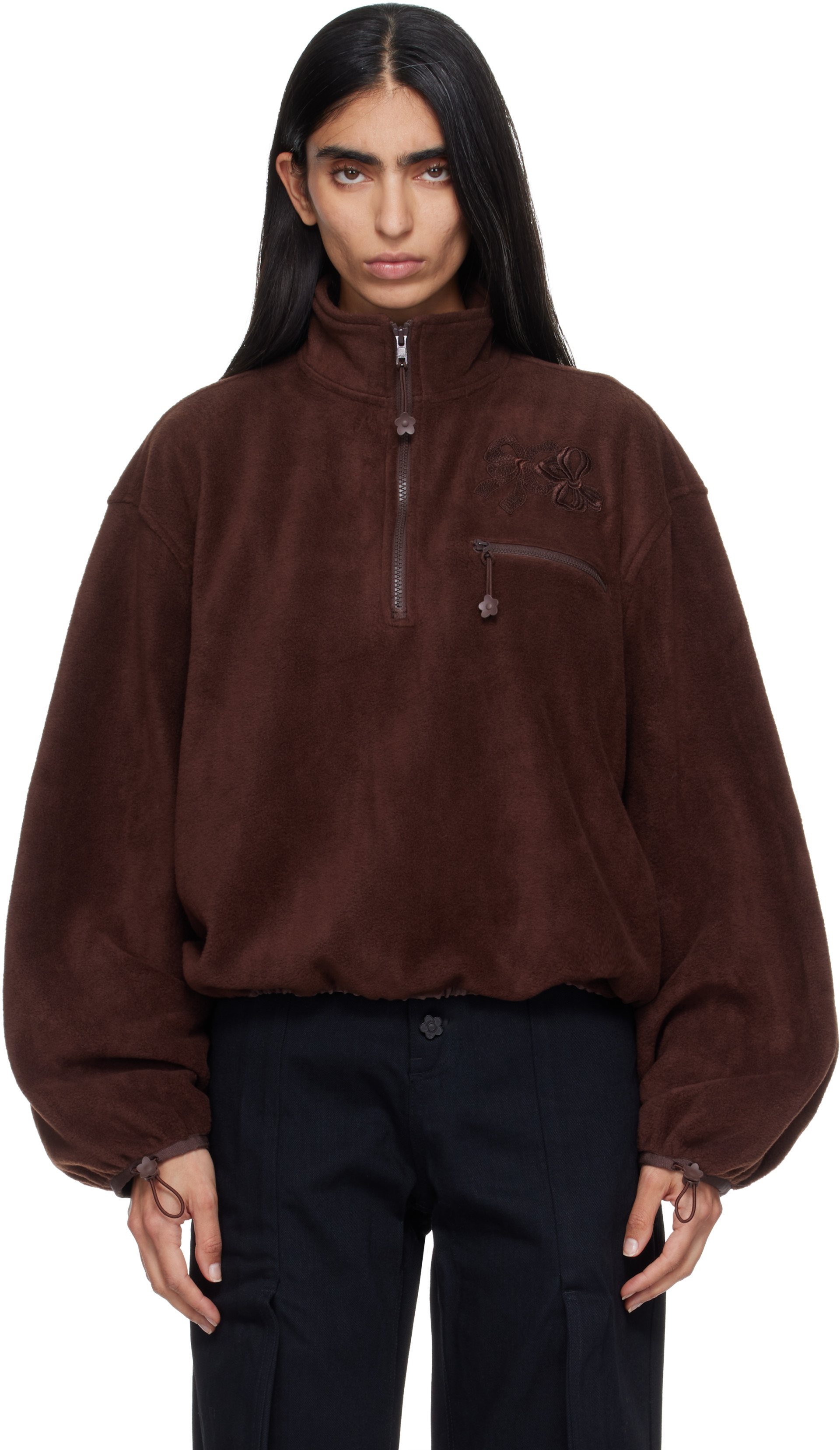Cecilie Bahnsen - Pull de style anorak Frederik brun