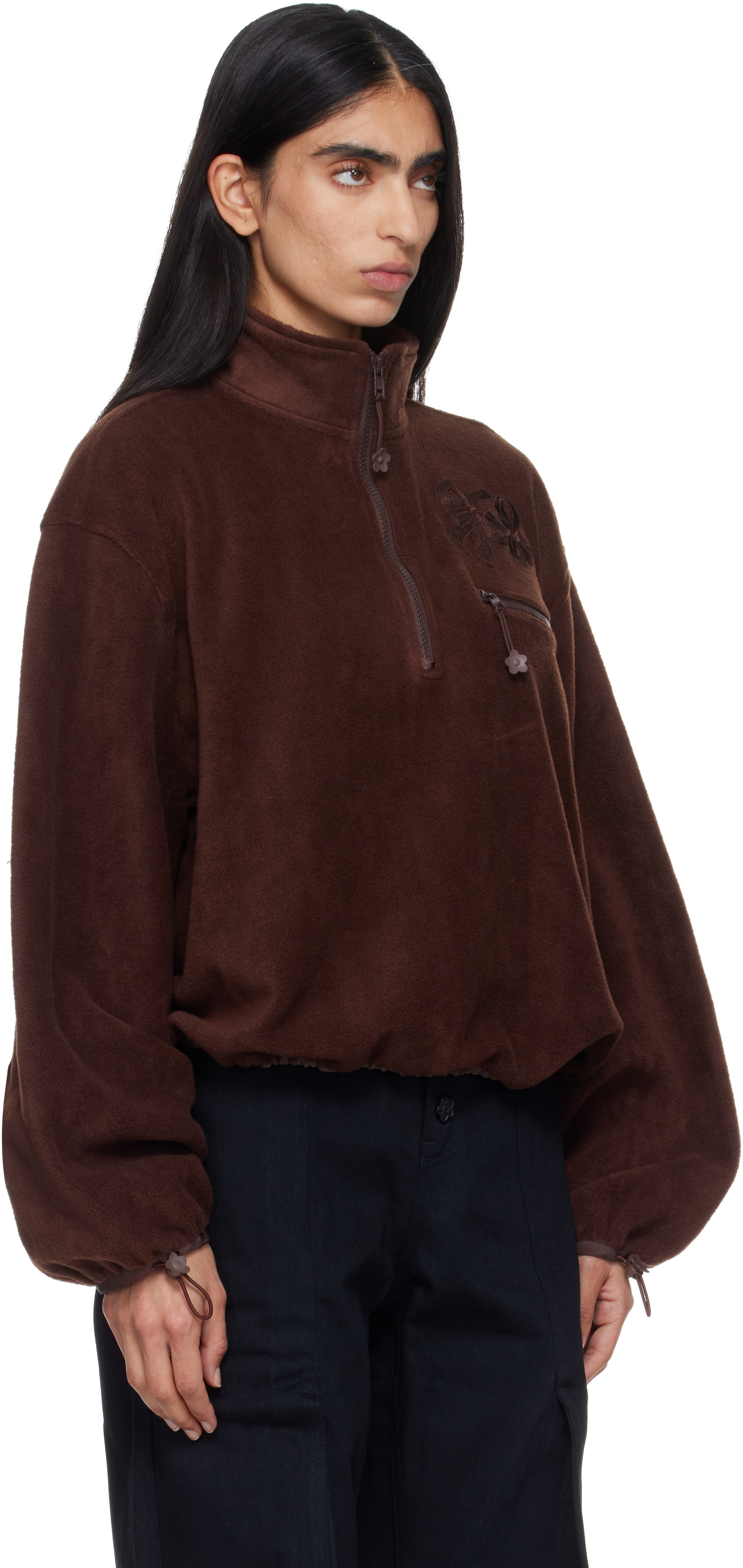Cecilie Bahnsen - Pull de style anorak Frederik brun